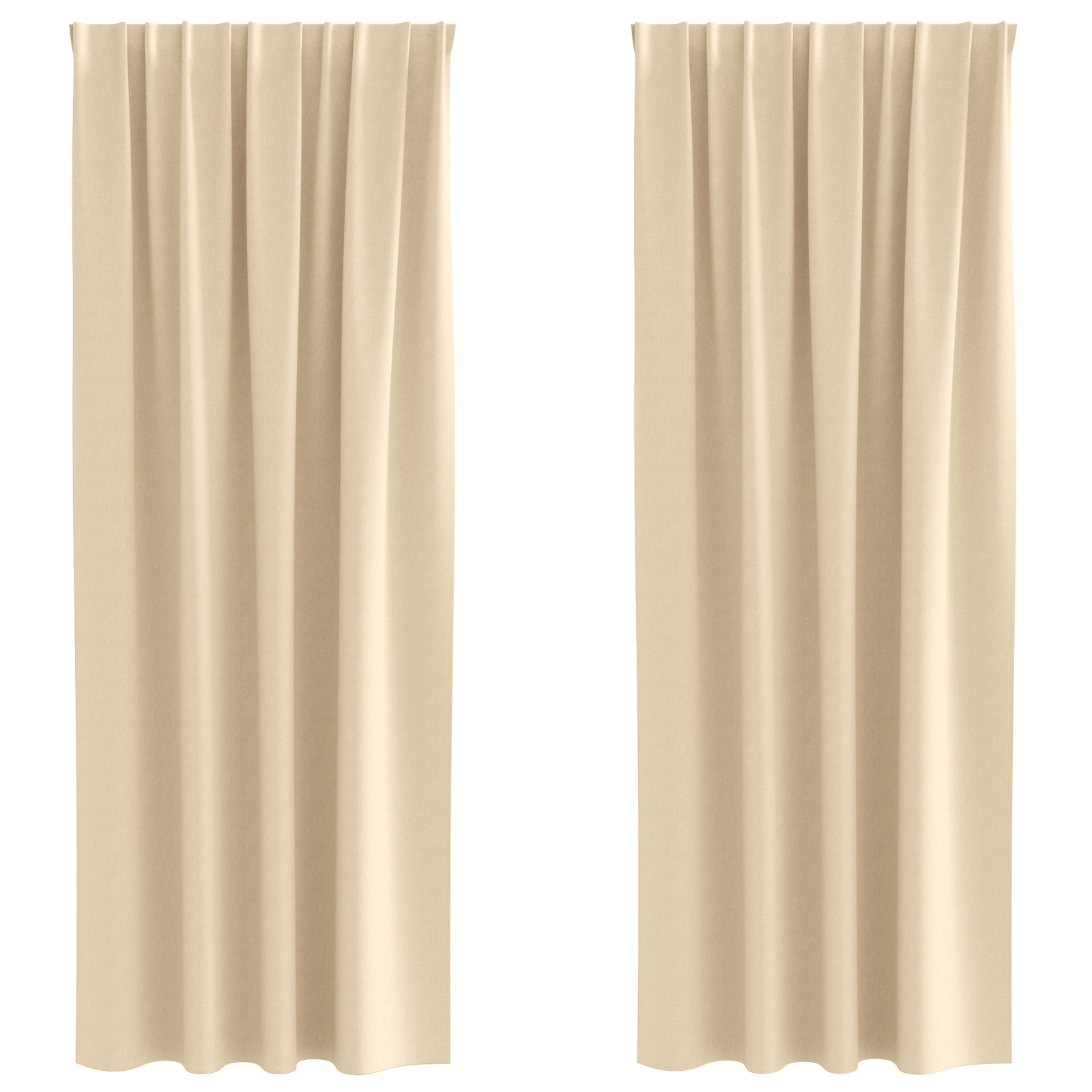 Zwart-out Gordijnen met Ringen 2 pcs Crème 260 x 140 cm