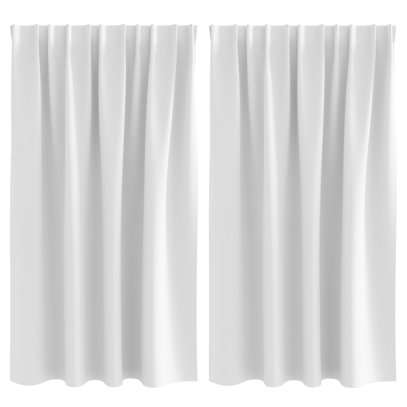 Gordijnen met gordijnen 2 pcs Helder wit Polyester image 2