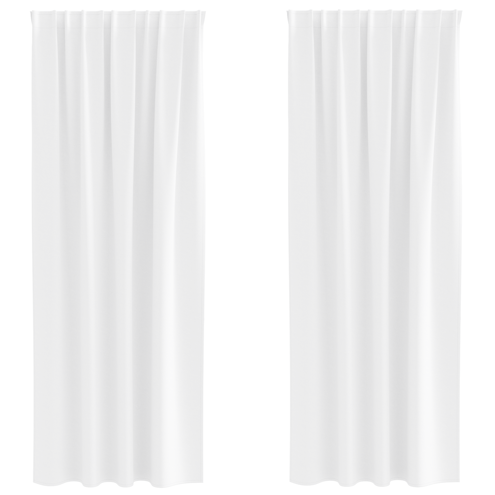 Zwart-out Gordijnen met Ringen 2 pcs Puur Wit 225 x 140 cm image 2