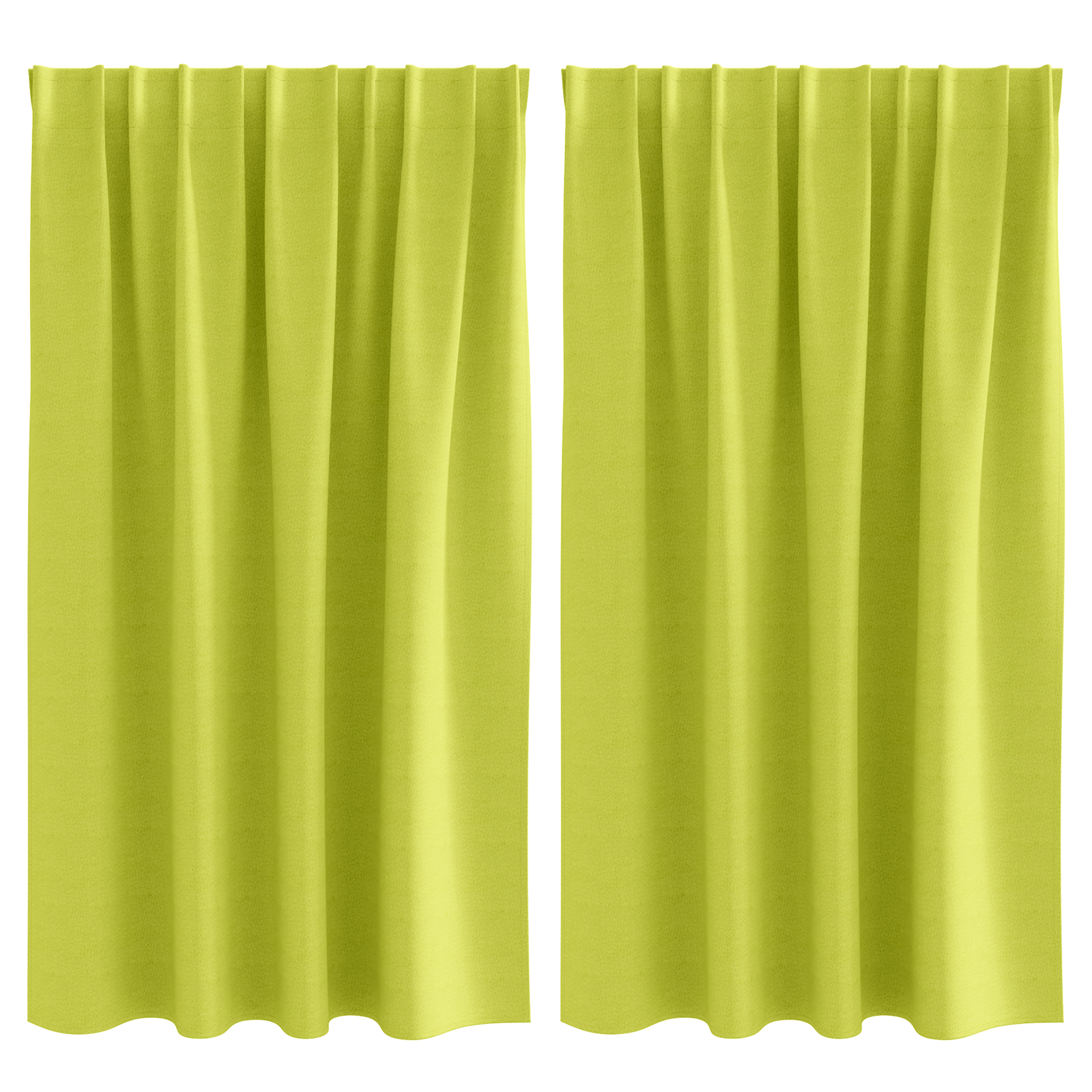 Gordijnen met gordijnen 2 pcs Appelgroen 140 x 140 cm Polyester image 2