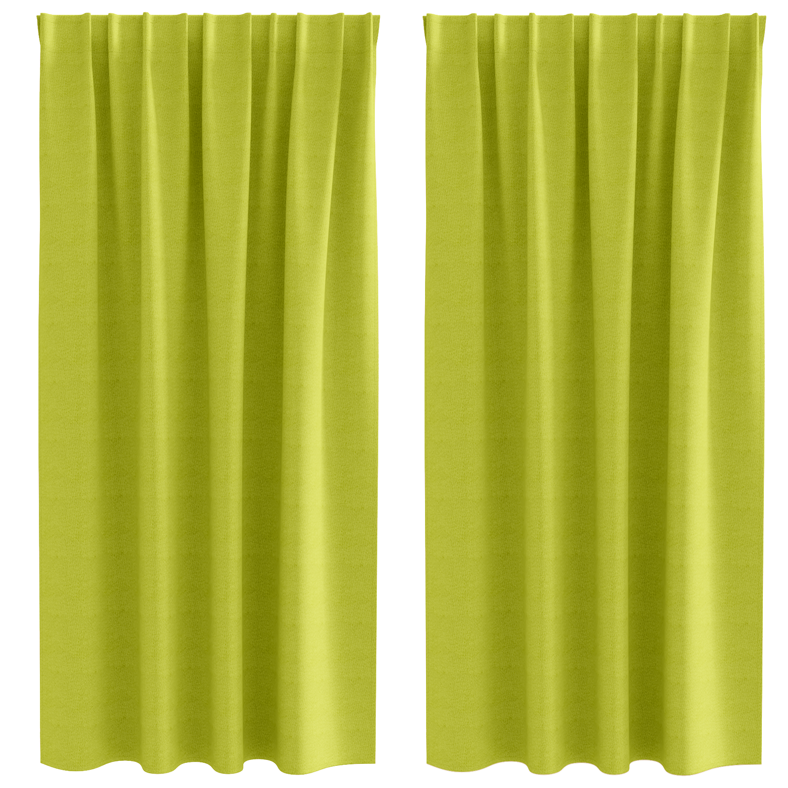 Gordijnen met gordijnen 2 pcs Appelgroen Polyester image 2