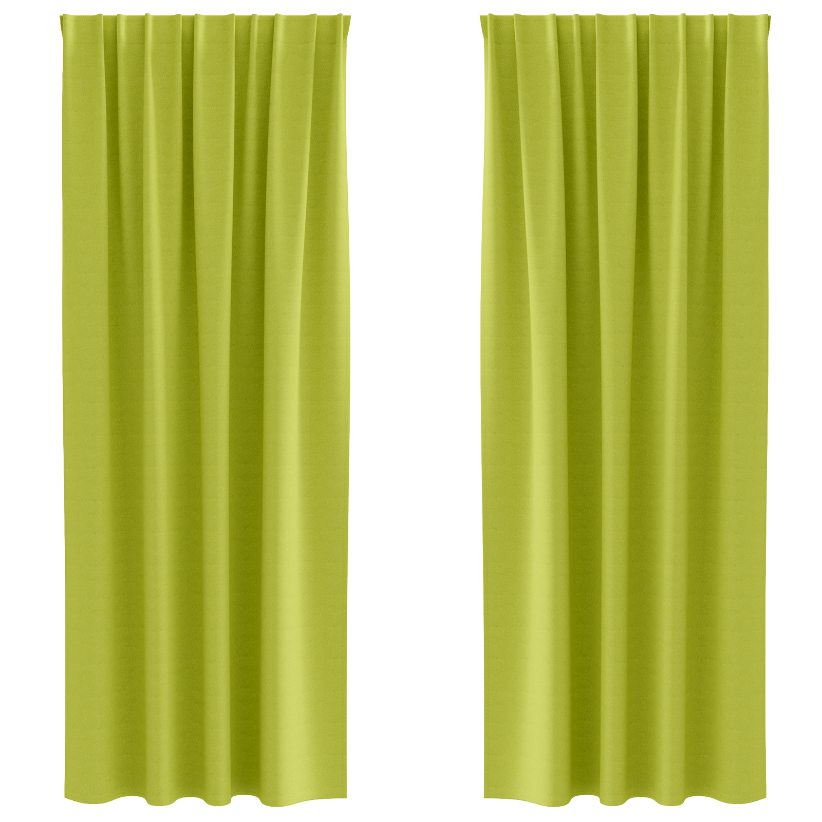 Zwart-out Gordijnen met Ringen 2 pcs Groen 225 x 140 cm