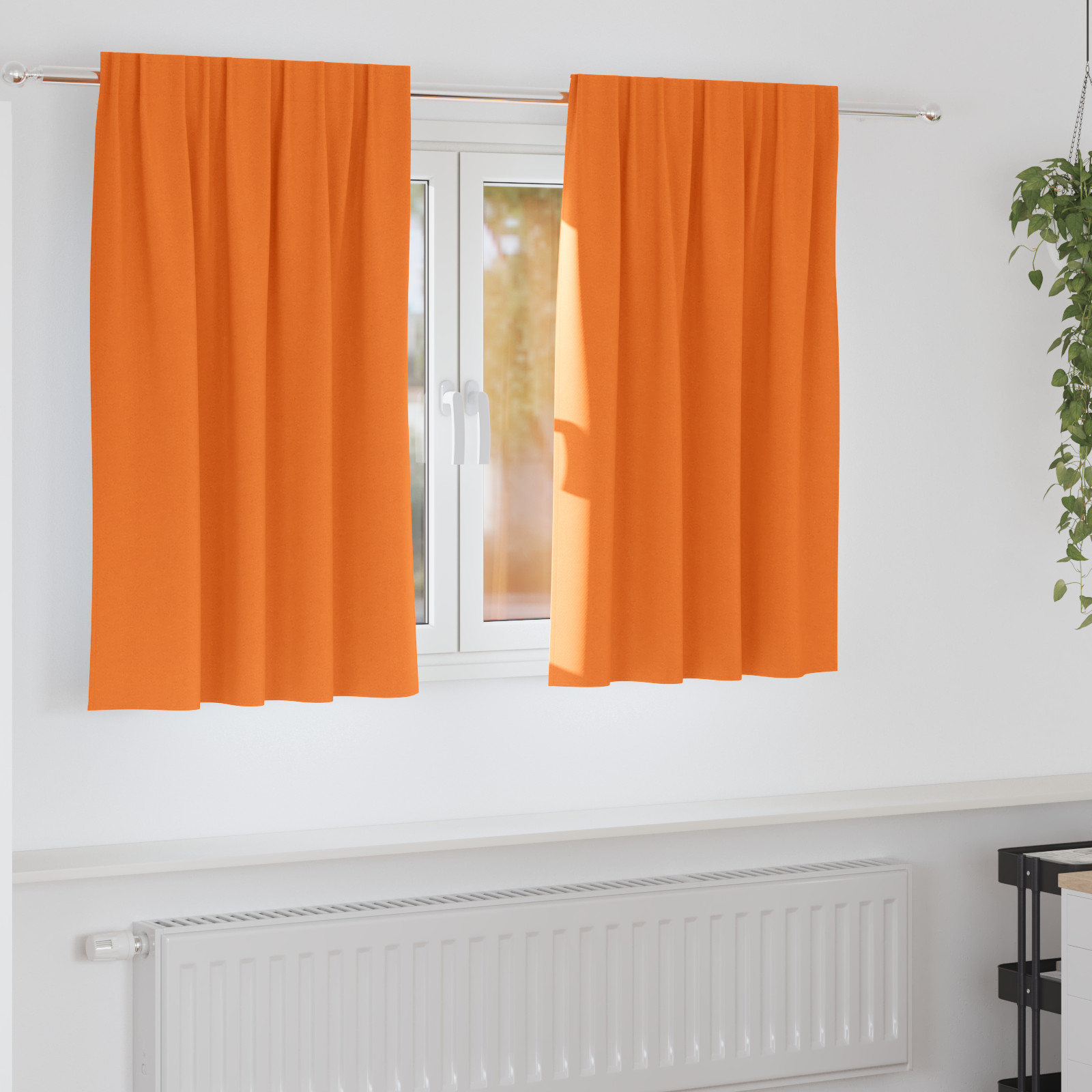 Gordijnen met gordijnen 2 pcs Feloranje 140 x 140 cm Polyester image 1