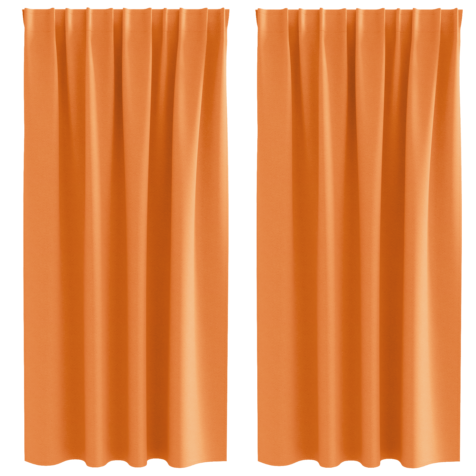Zwart-out Gordijnen met Ringen 2 pcs Oranje 175 x 140 cm image 2