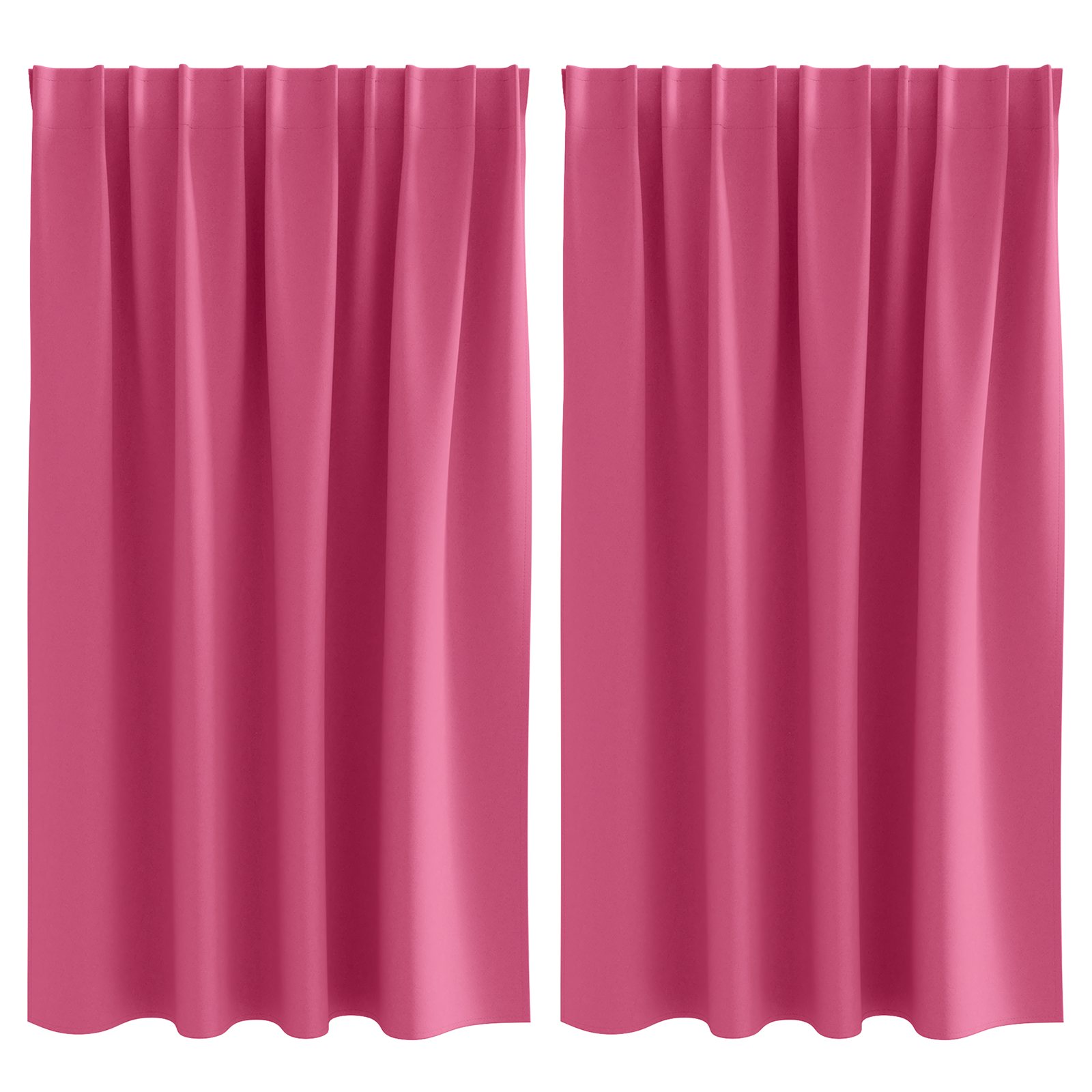 Zwart-out Gordijnen met Ringen 2 pcs Felroze 140 x 140 cm