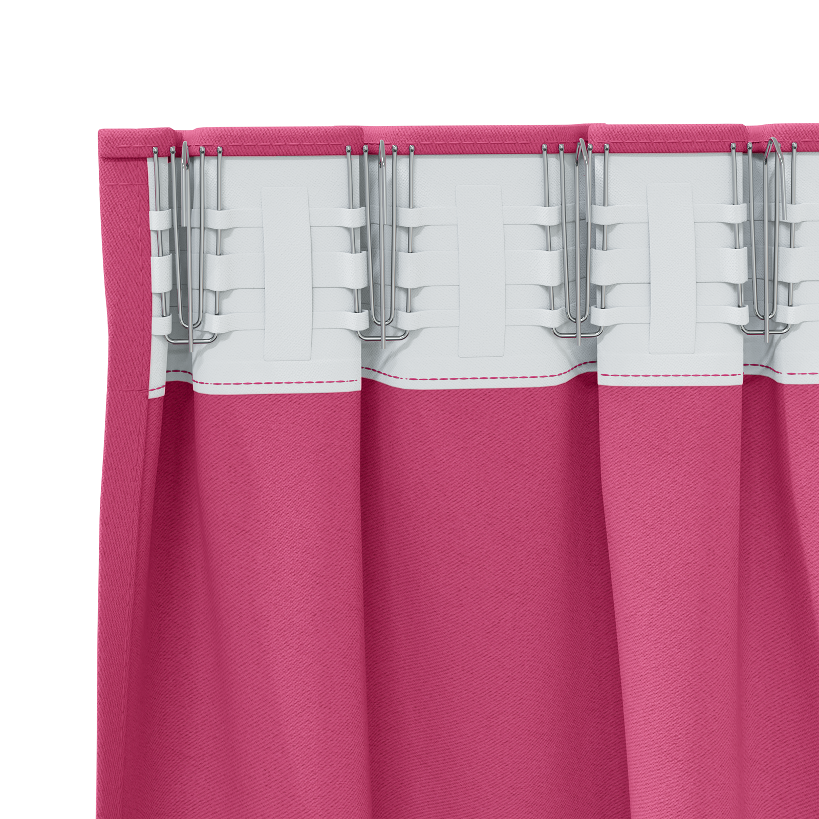 Zwart-out Gordijnen met Ringen 2 pcs Felroze 225 x 140 cm