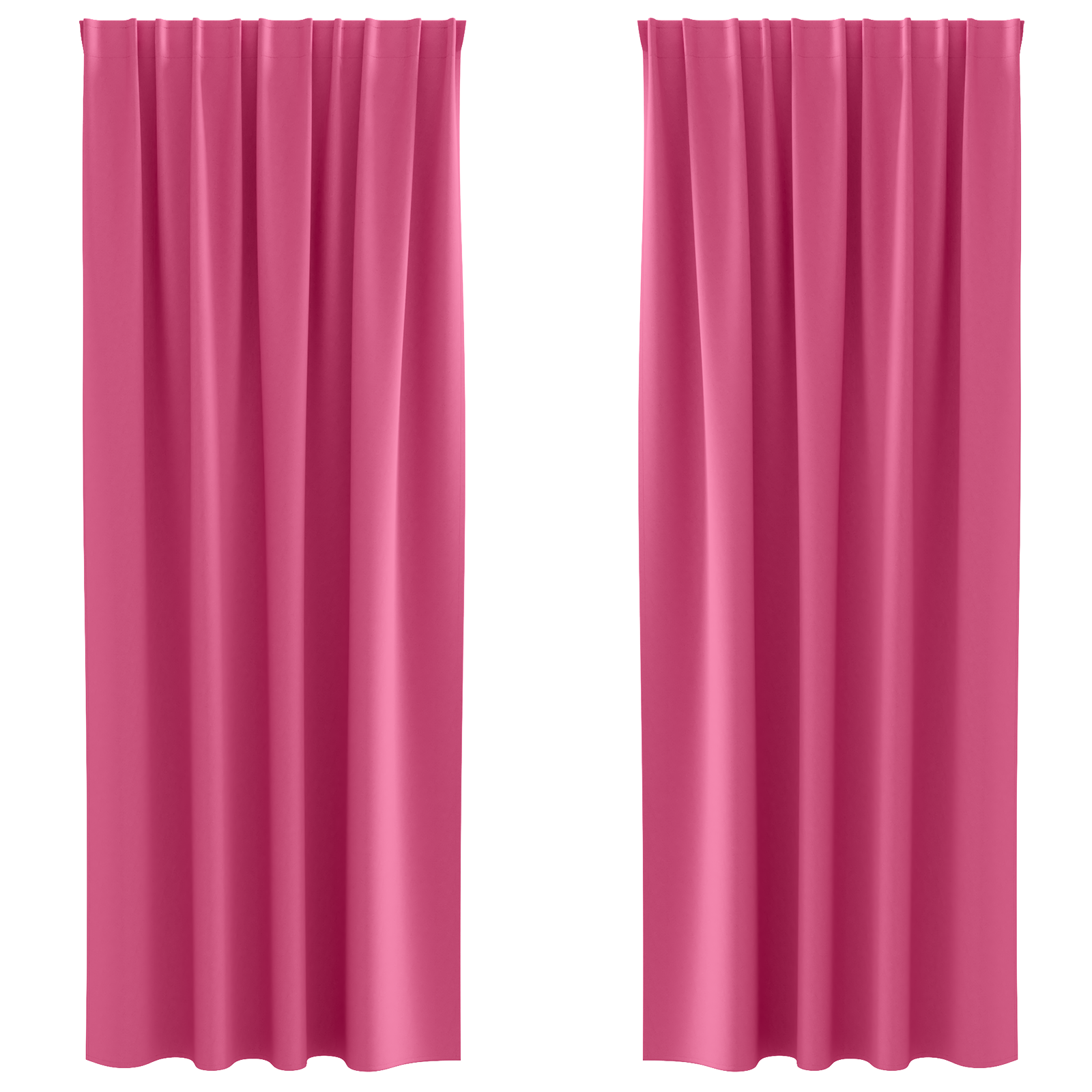 Zwart-out Gordijnen met Ringen 2 pcs Felroze 225 x 140 cm
