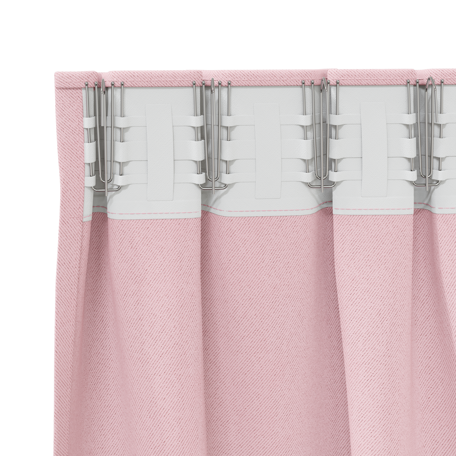 Zwart-out Gordijnen met Ringen 2 pcs Babyroze 260 x 140 cm