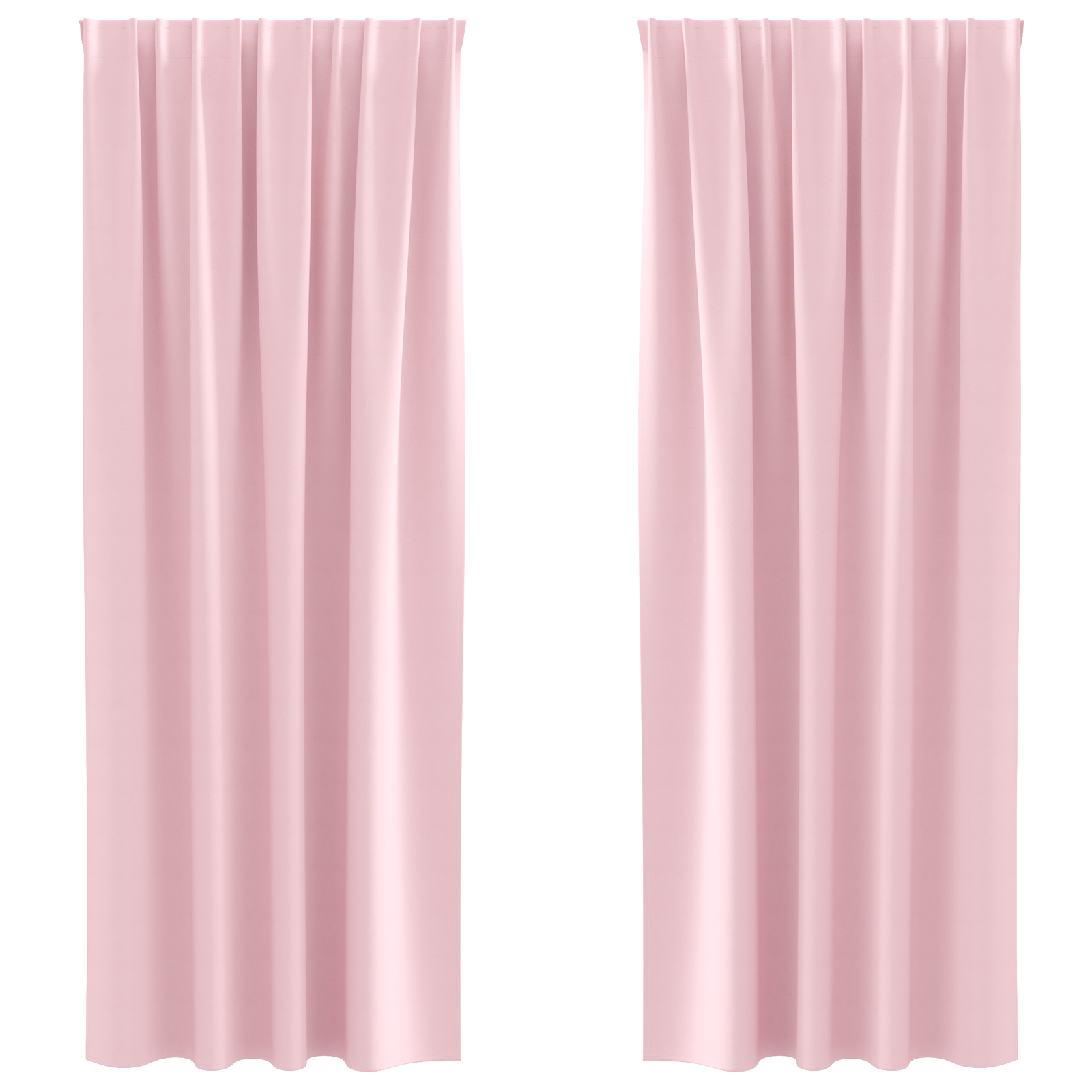 Zwart-out Gordijnen met Ringen 2 pcs Babyroze 260 x 140 cm