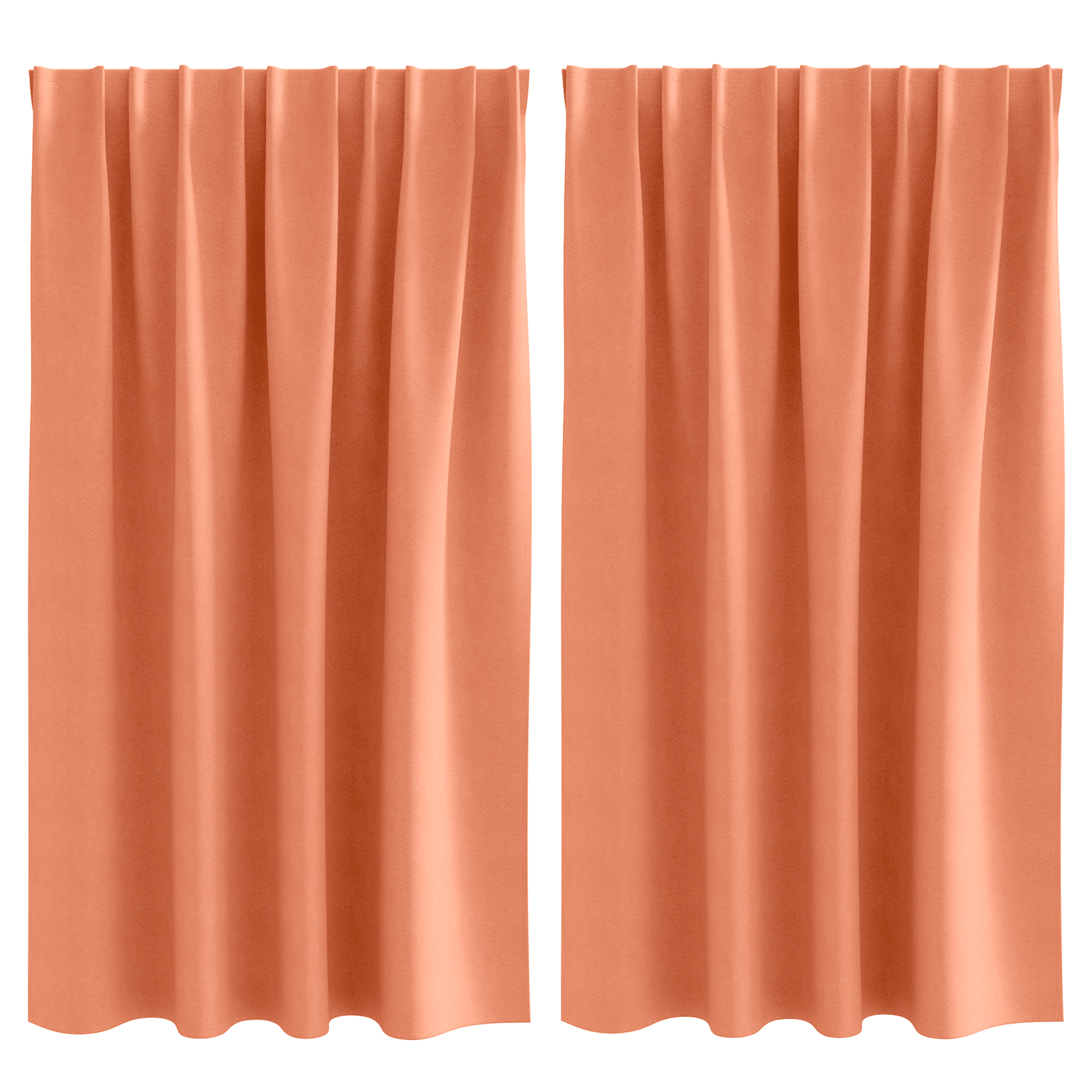 Zwart-out Gordijnen met Ringen 2 pcs Terracotta 140 x 140 cm image 2