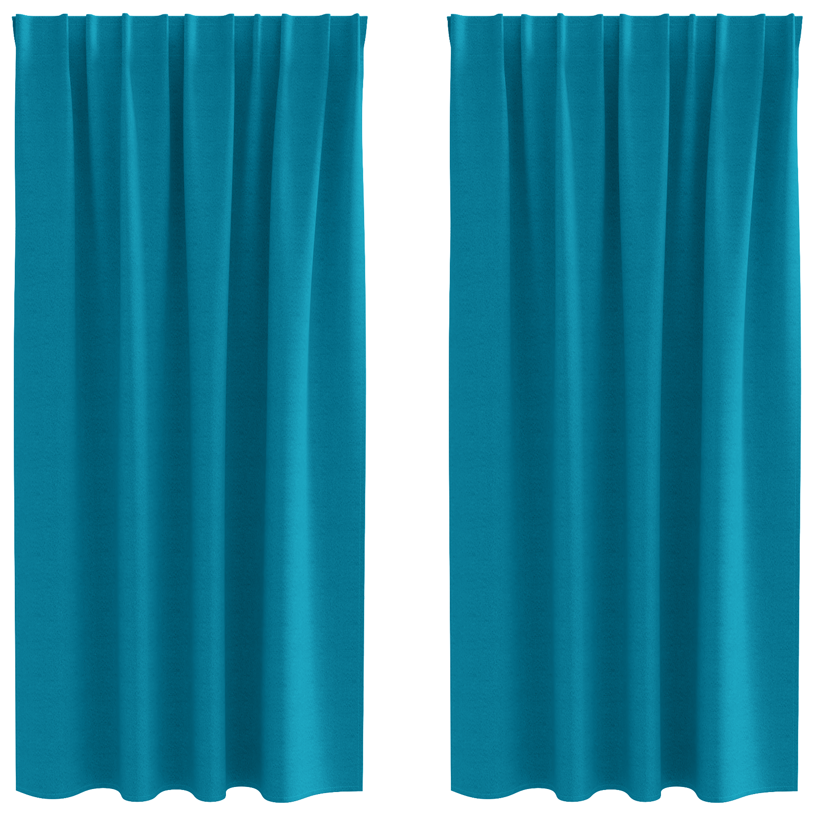 Zwart-out Gordijnen met Ringen 2 pcs Turquoise 175 x 140 cm