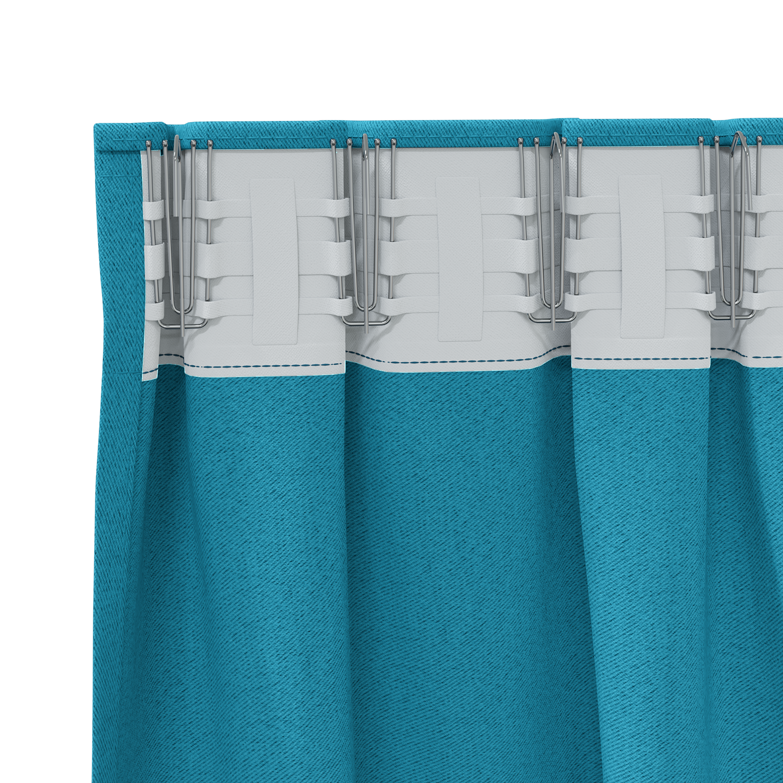 Zwart-out Gordijnen met Ringen 2 pcs Turquoise 225 x 140 cm