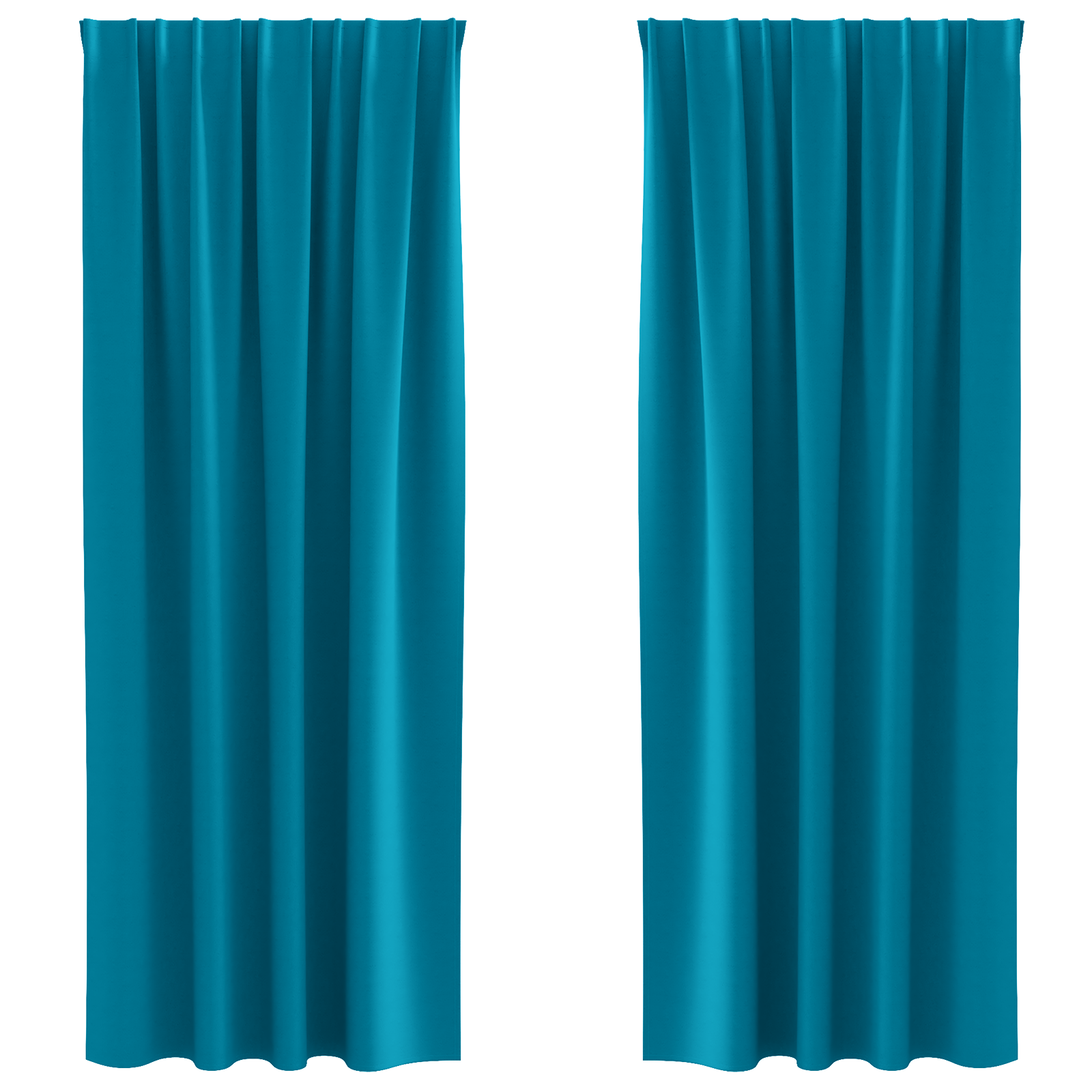 Zwart-out Gordijnen met Ringen 2 pcs Turquoise 225 x 140 cm