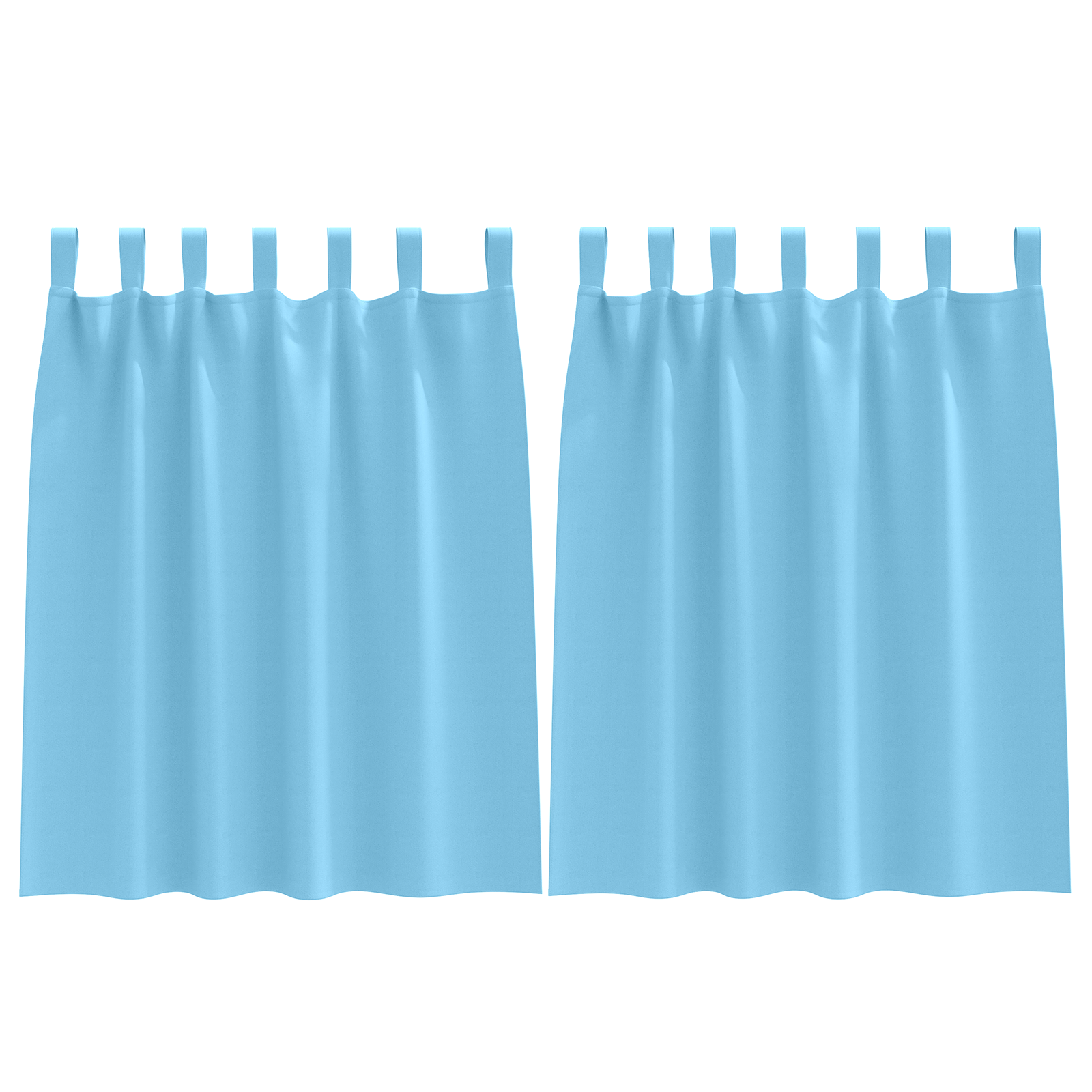 Zwart-out Gordijnen met Ringen 2 pcs Lichtblauw 140 x 140 cm