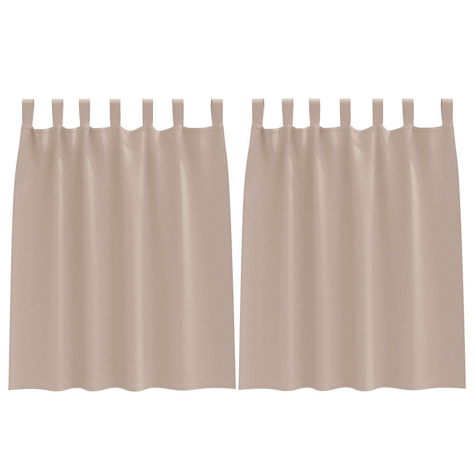 Zwart-out Gordijnen met Ringen 2 pcs Taupe 140 x 140 cm image 2