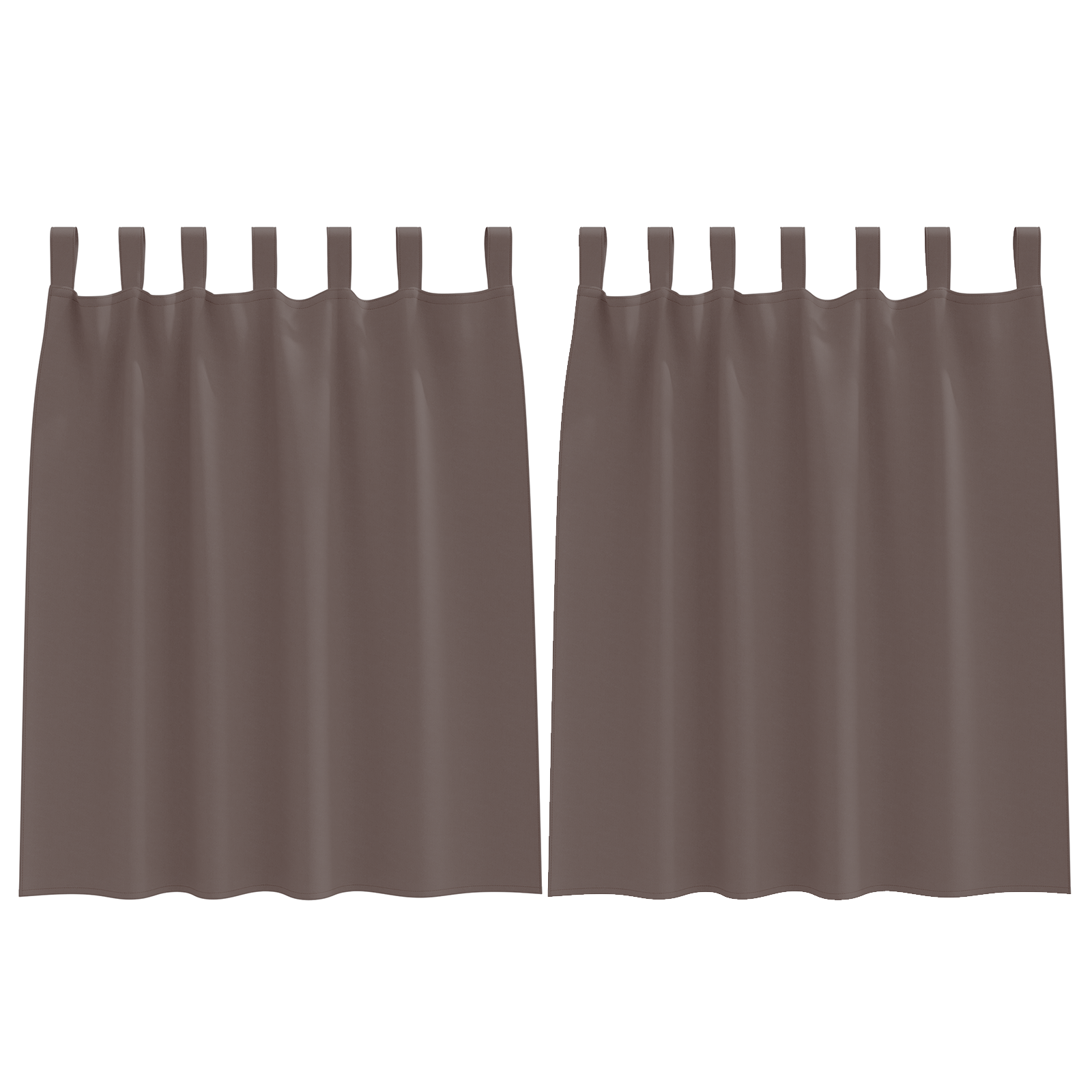 Zwart-out Gordijnen met Ringen 2 pcs Donkerbruin 140 x 140 cm image 2