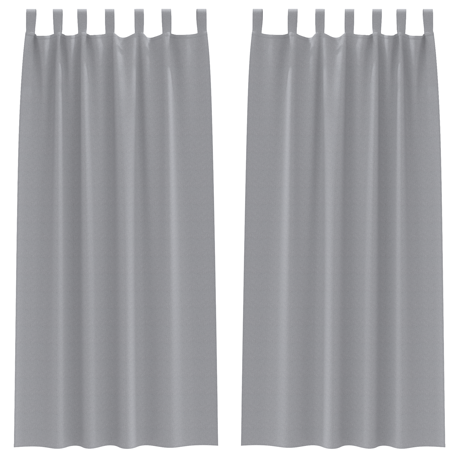 Zwart-out Gordijnen met Ringen 2 pcs Lichtgrijs 245 x 140 cm