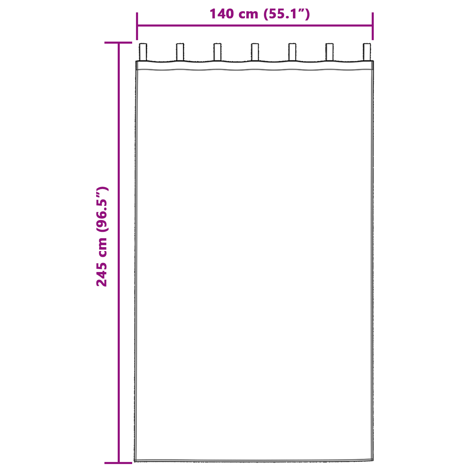 Zwart-out Gordijnen met Ringen 2 pcs Lichtgrijs 245 x 140 cm