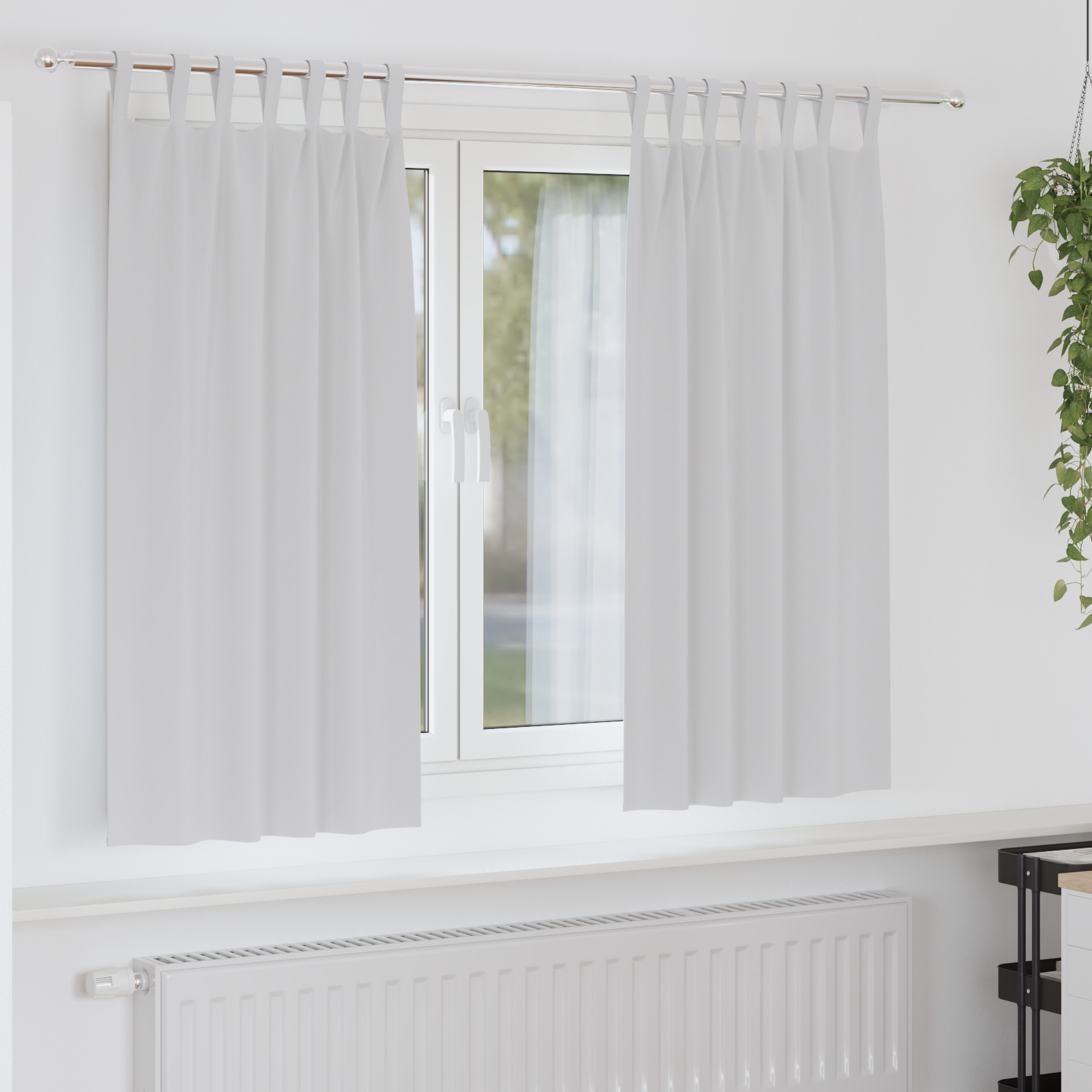 Verduisterende gordijnen 2 pcs Bleekgrijs 175 x 140 cm