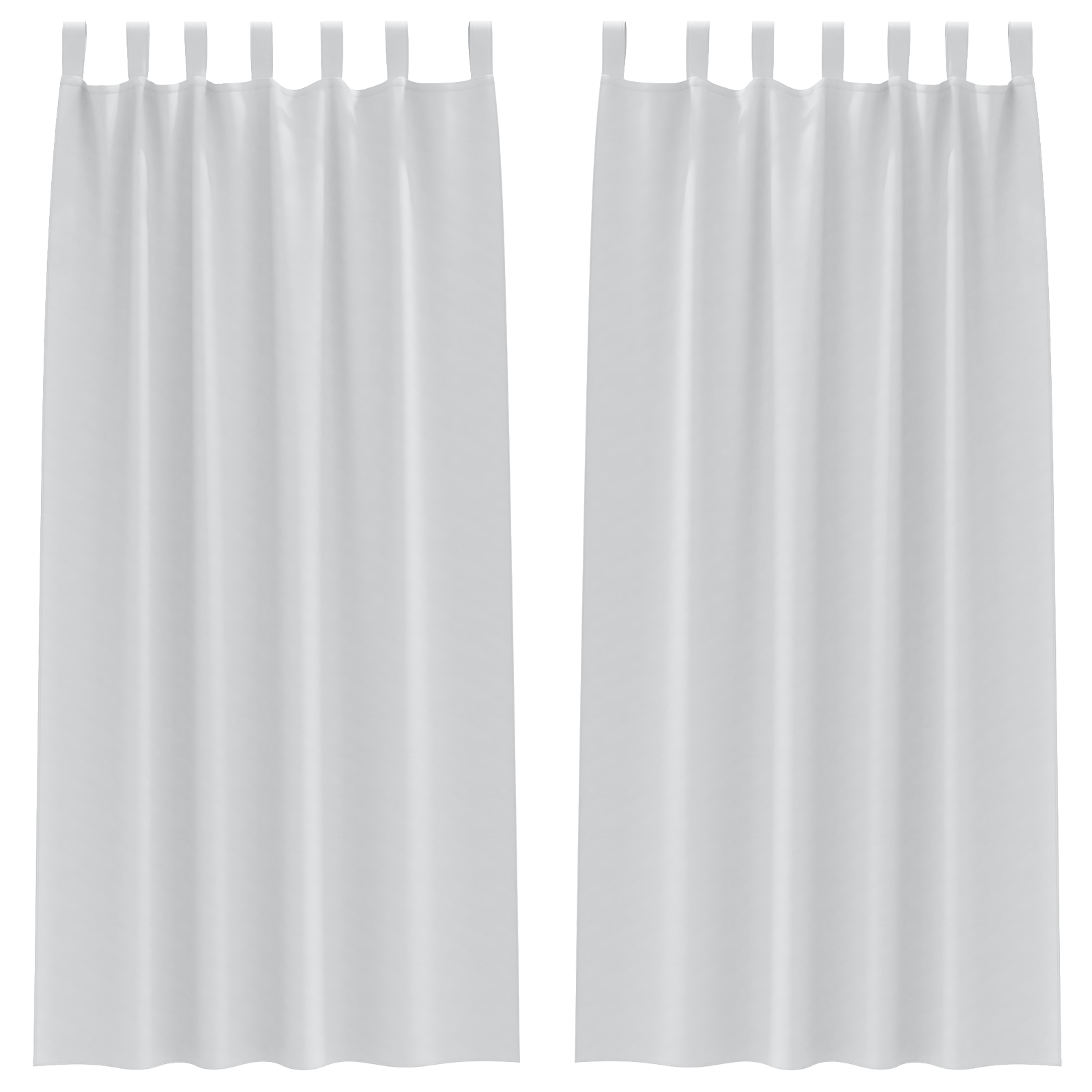 Gordijnen met gordijnen 2 pcs Bleekgrijs 245 x 140 cm Polyester image 2