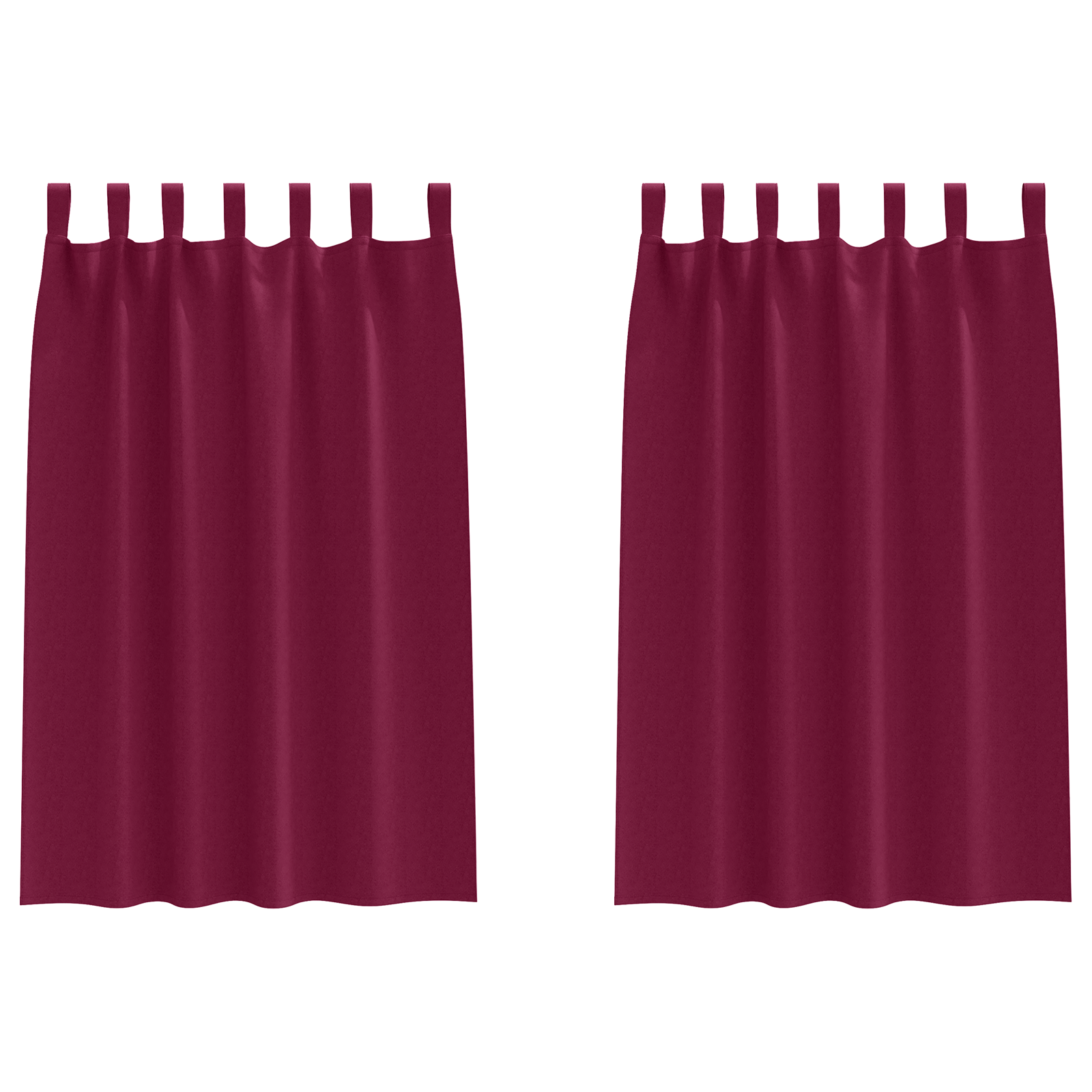 Zwart-out Gordijnen met Ringen 2 pcs Wijnrood 175 x 140 cm