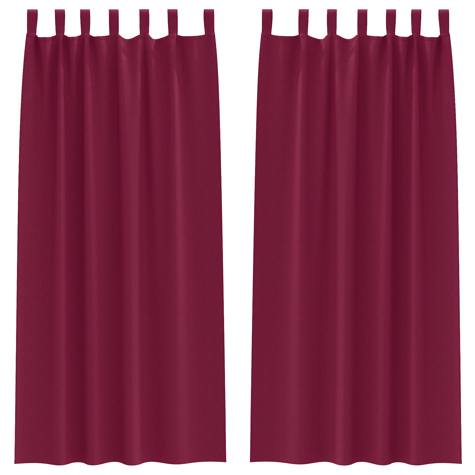 Zwart-out Gordijnen met Ringen 2 pcs Wijnrood 245 x 140 cm