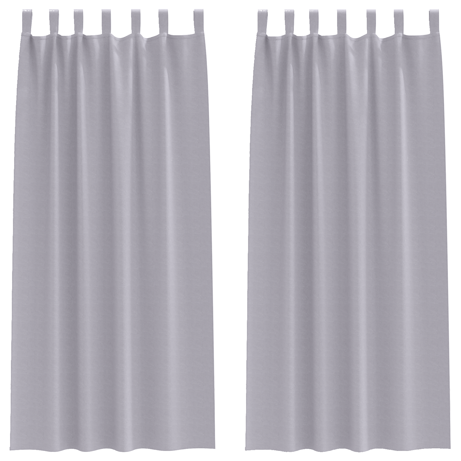 Gordijnen met gordijnen 2 pcs Metaalgrijs Polyester image 2