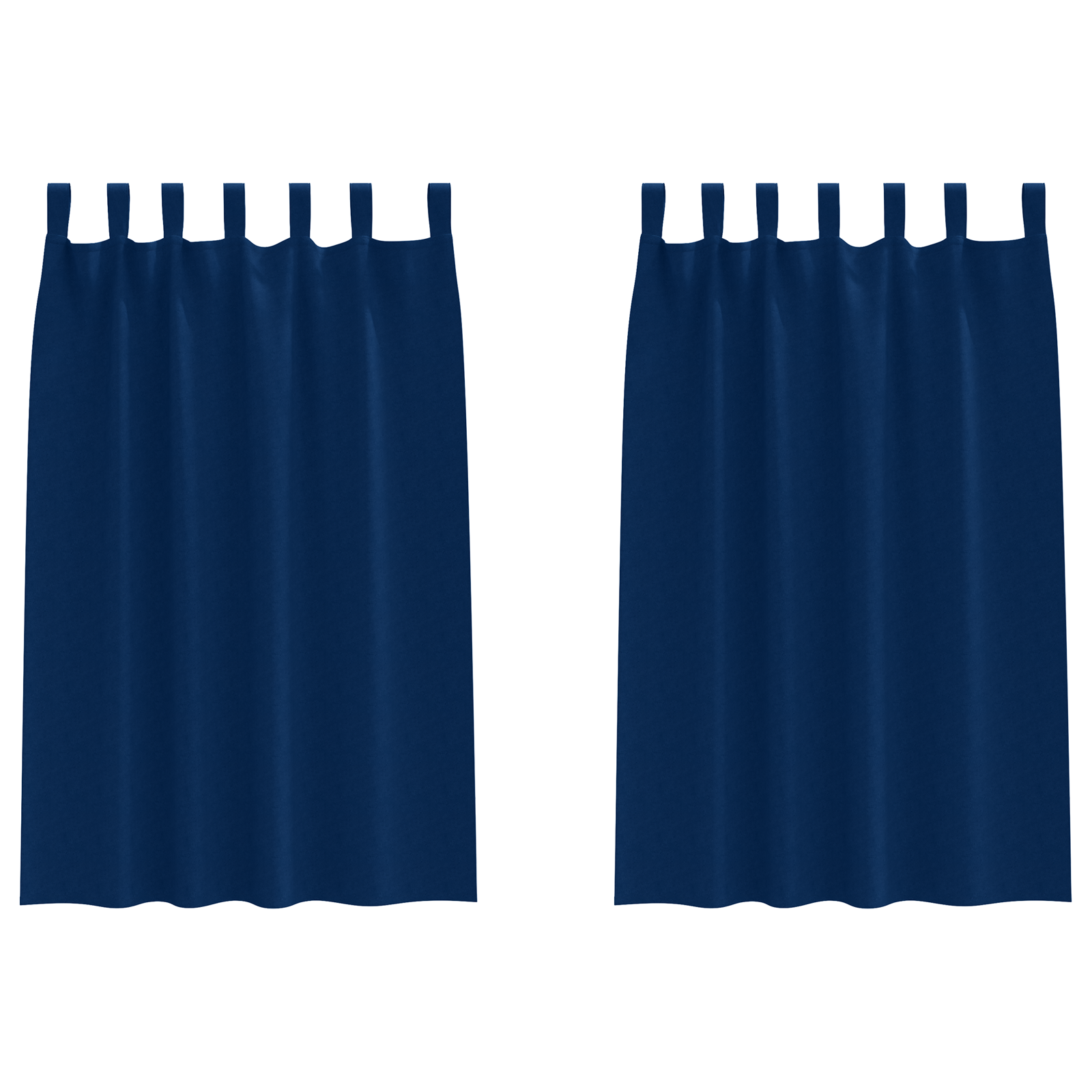 Zwart-out Gordijnen met Ringen 2 pcs Donkerblauw 175 x 140 cm