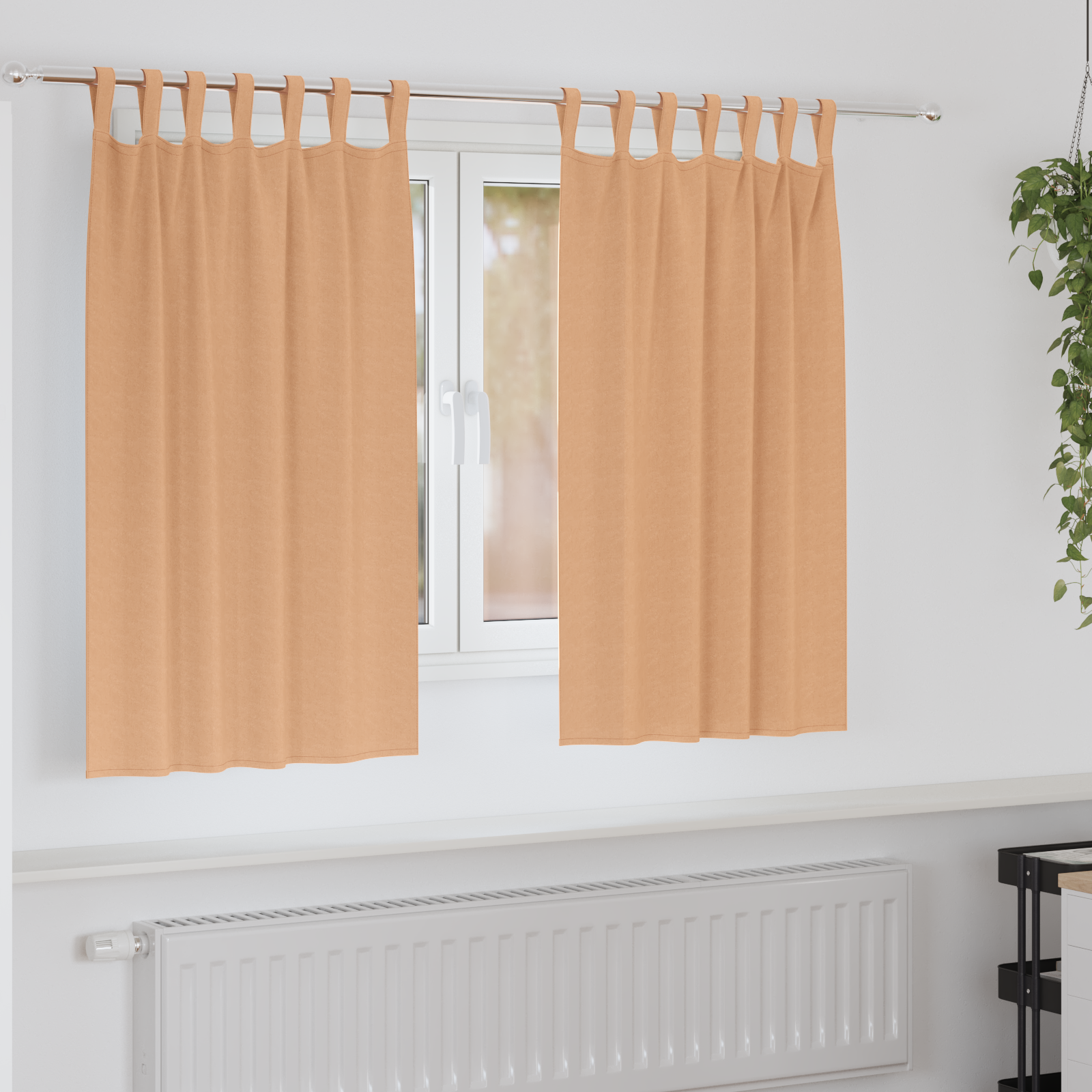 Verduisterende gordijnen 2 pcs Lichtbruin 140 x 140 cm