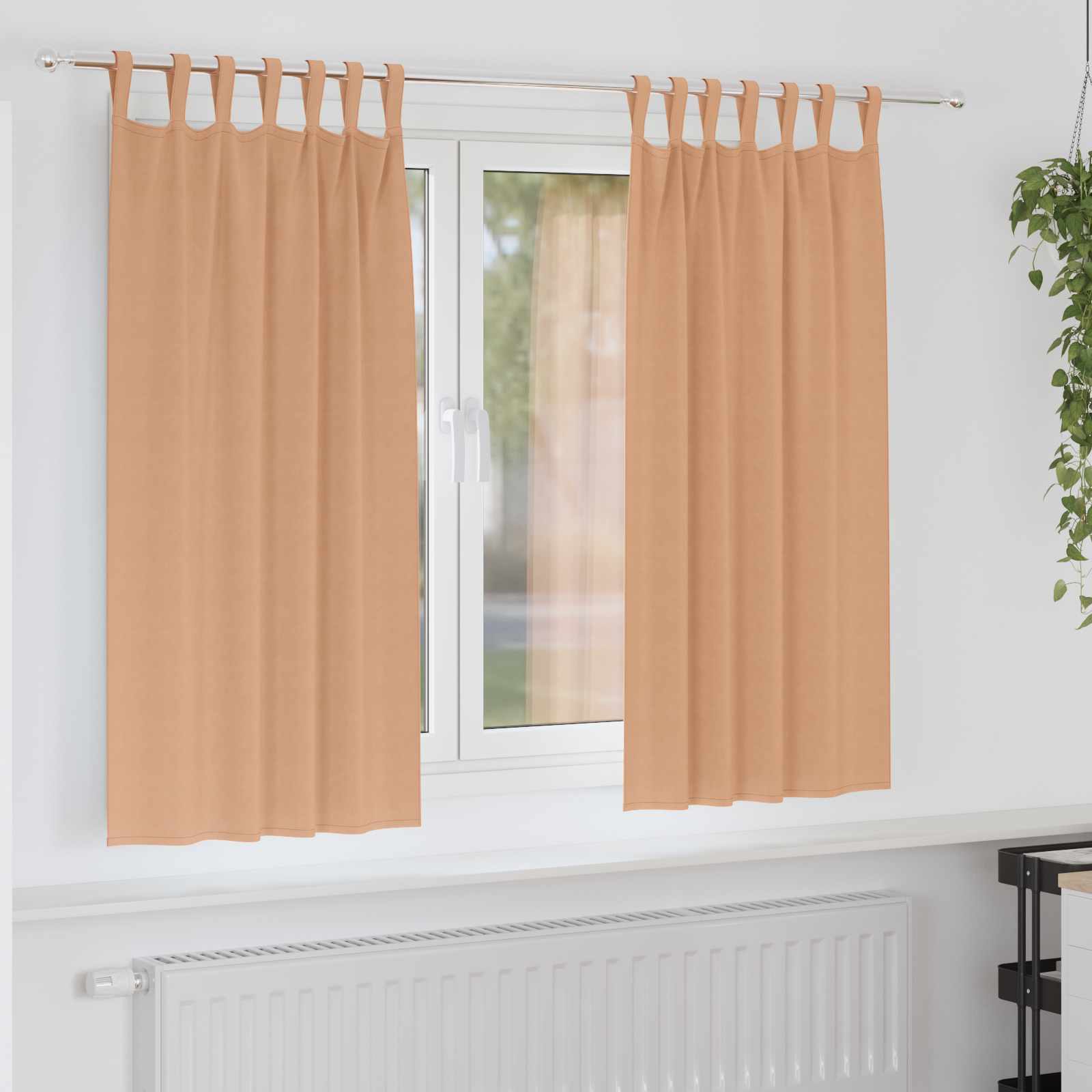 Verduisterende gordijnen 2 pcs Lichtbruin 175 x 140 cm