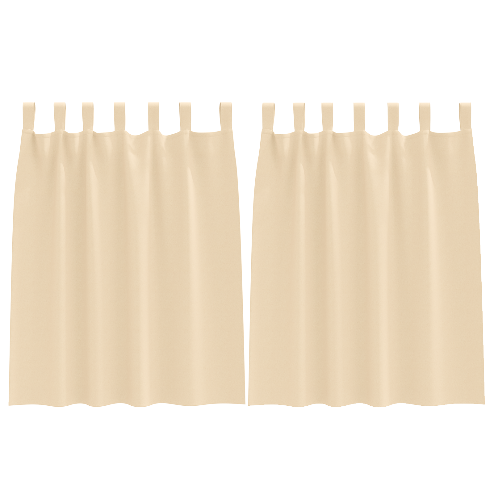 Zwart-out Gordijnen met Ringen 2 pcs Crème 140 x 140 cm
