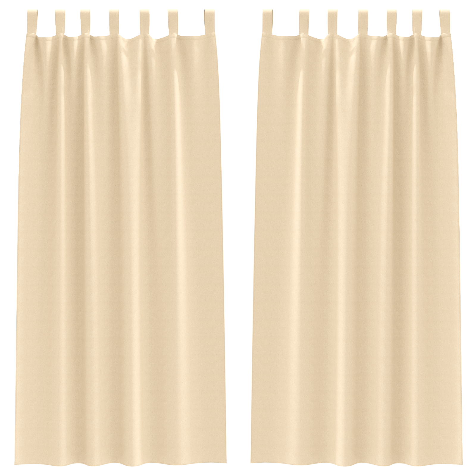 Zwart-out Gordijnen met Ringen 2 pcs Crème 225 x 140 cm