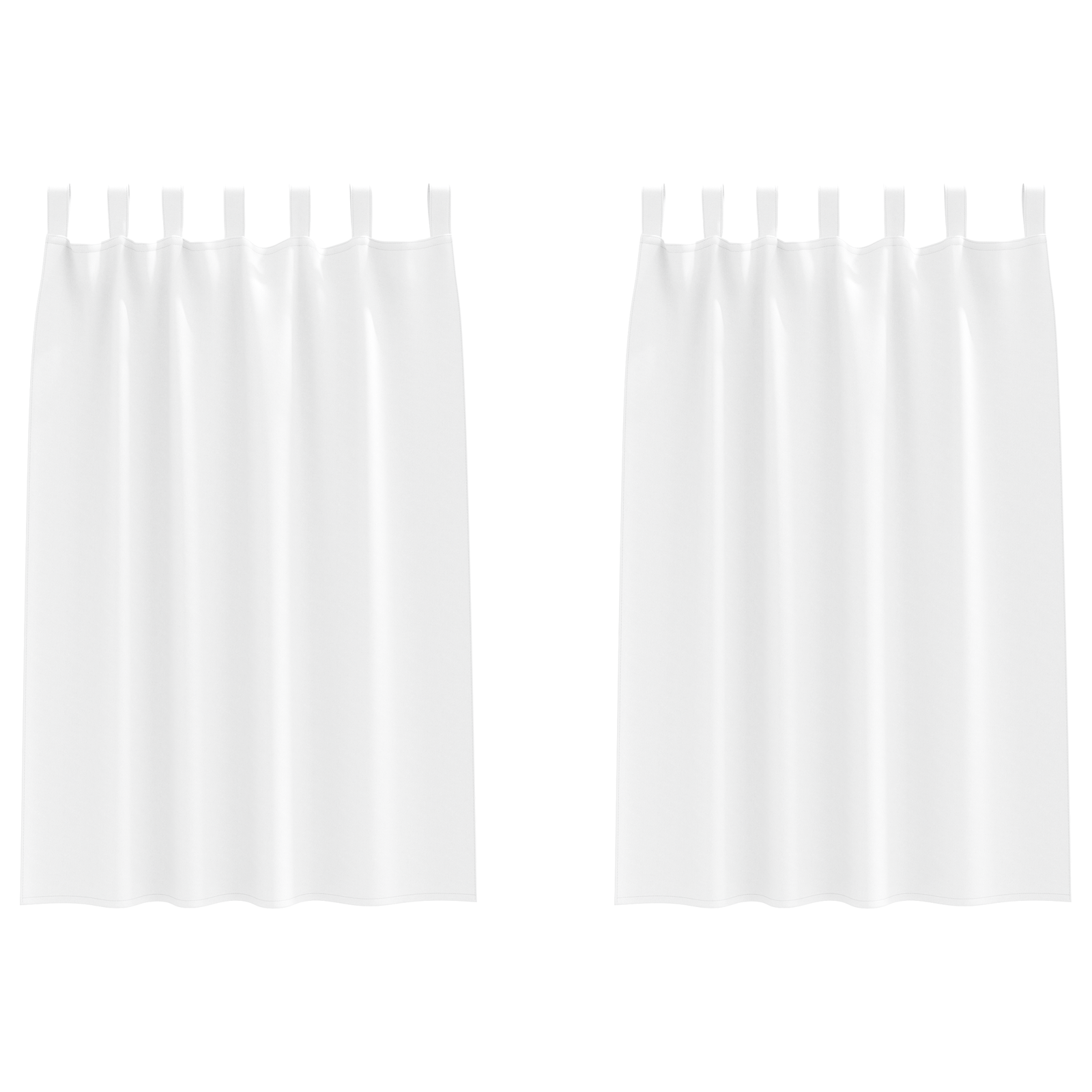 Zwart-out Gordijnen met Ringen 2 pcs Puur Wit 175 x 140 cm image 2