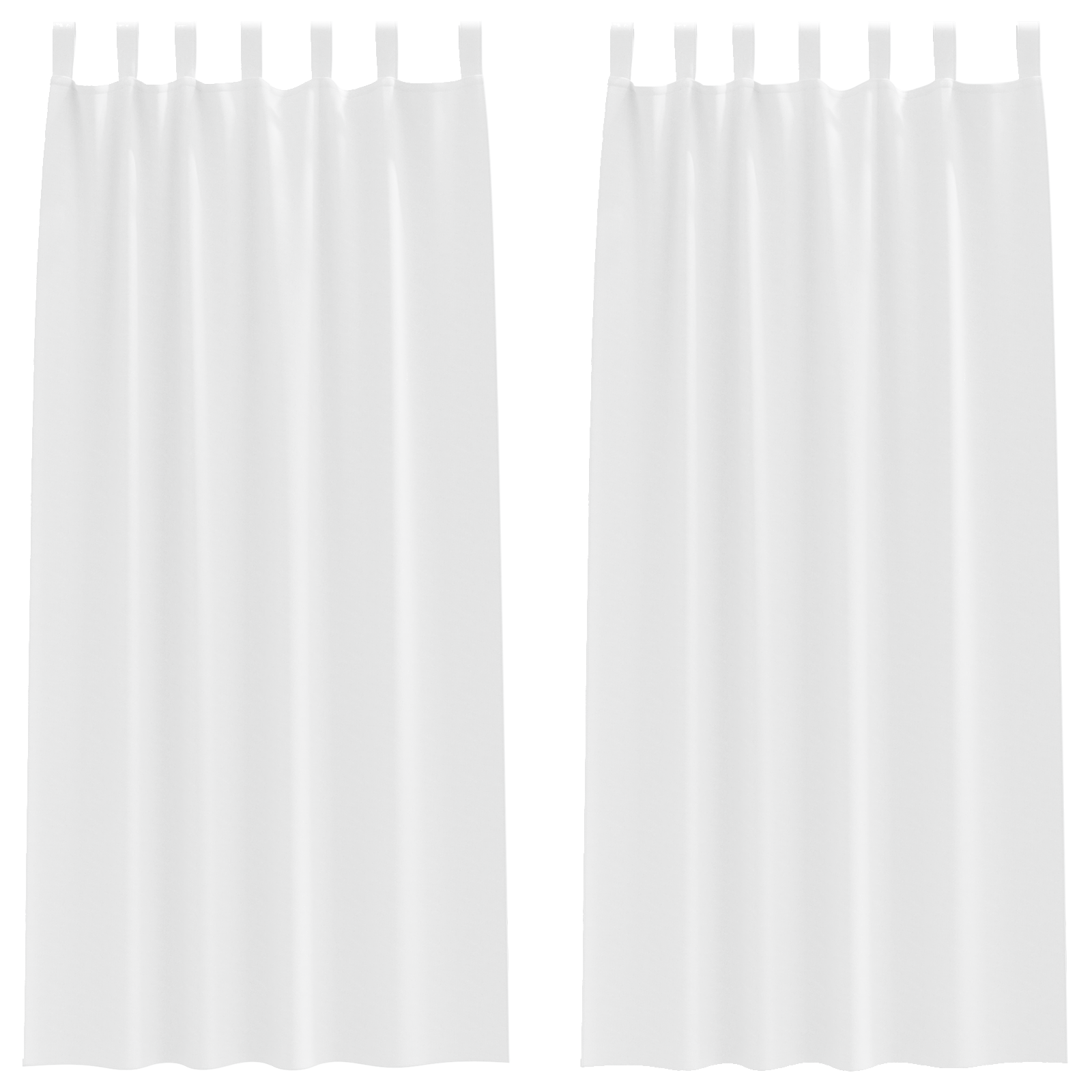 Zwart-out Gordijnen met Ringen 2 pcs Puur Wit 225 x 140 cm