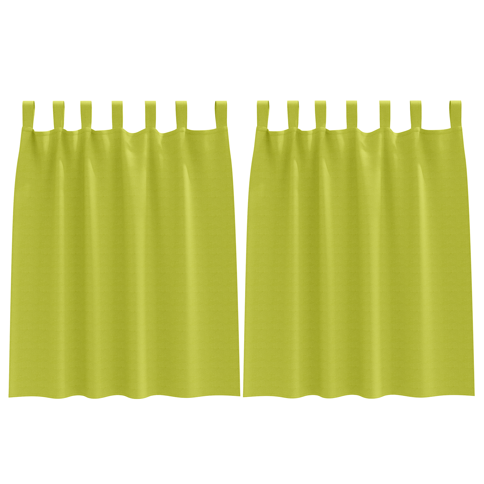 Gordijnen met gordijnen 2 pcs Appelgroen Polyester image 2