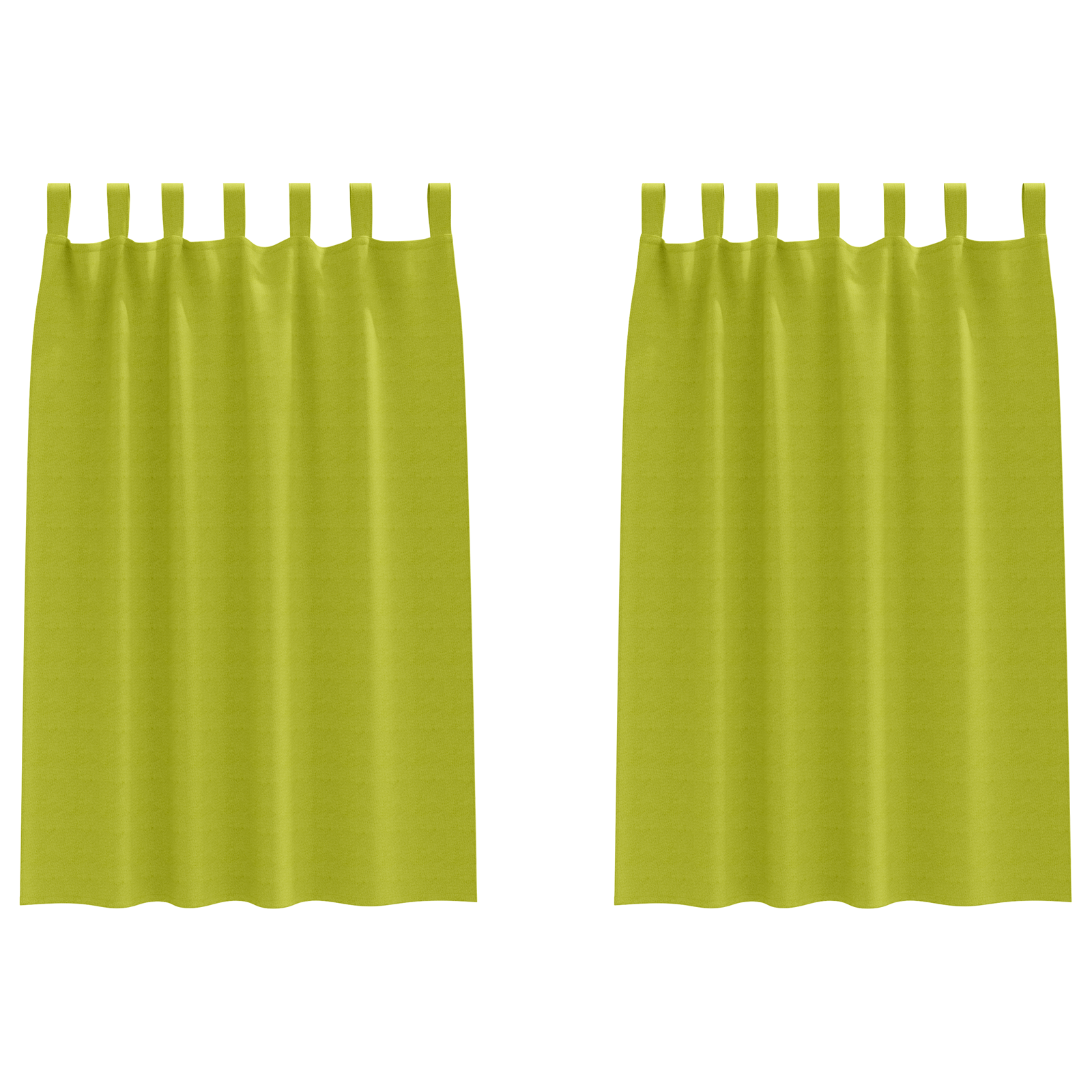 Gordijnen met gordijnen 2 pcs Appelgroen Polyester image 2
