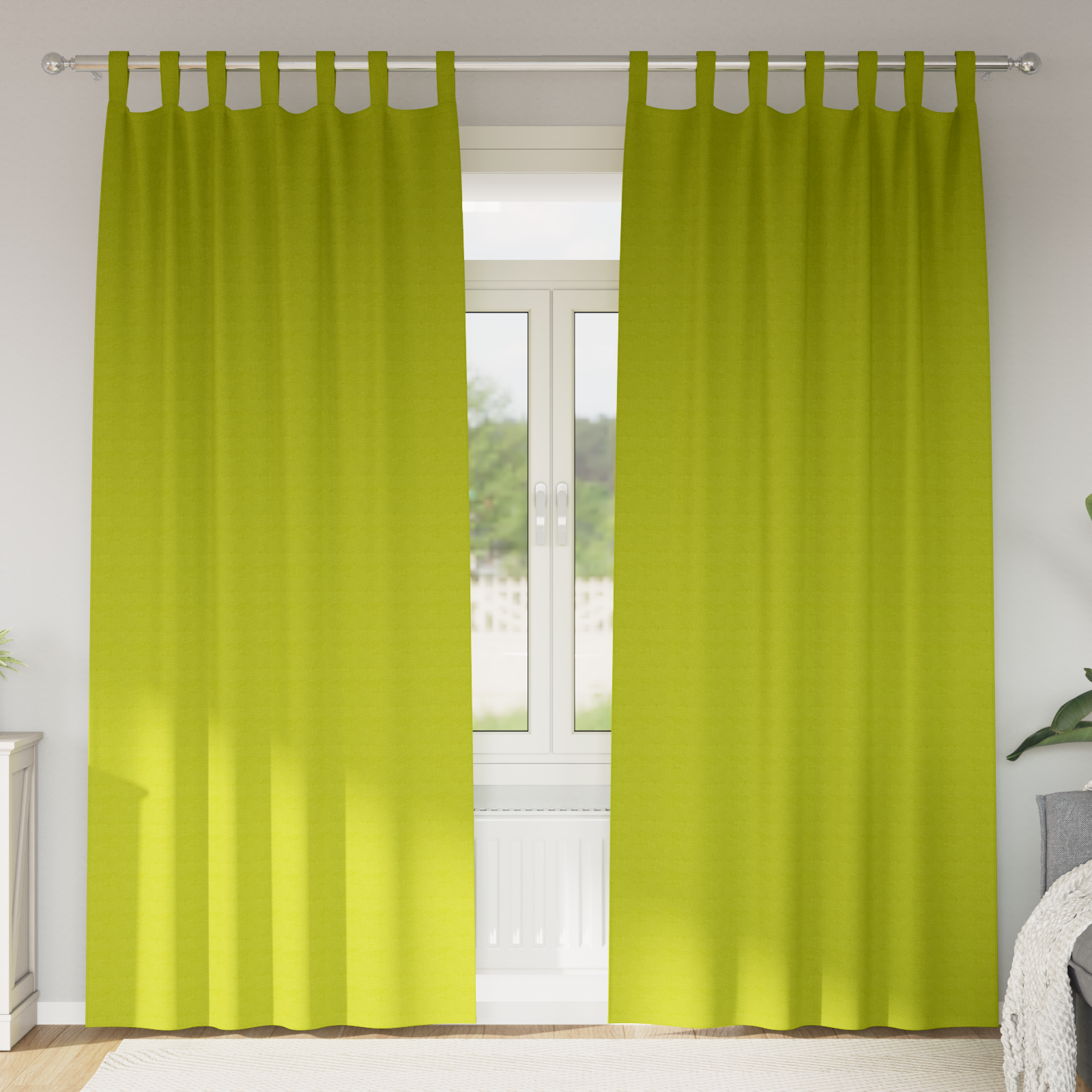Verduisterende gordijnen 2 pcs Appelgroen 225 x 140 cm