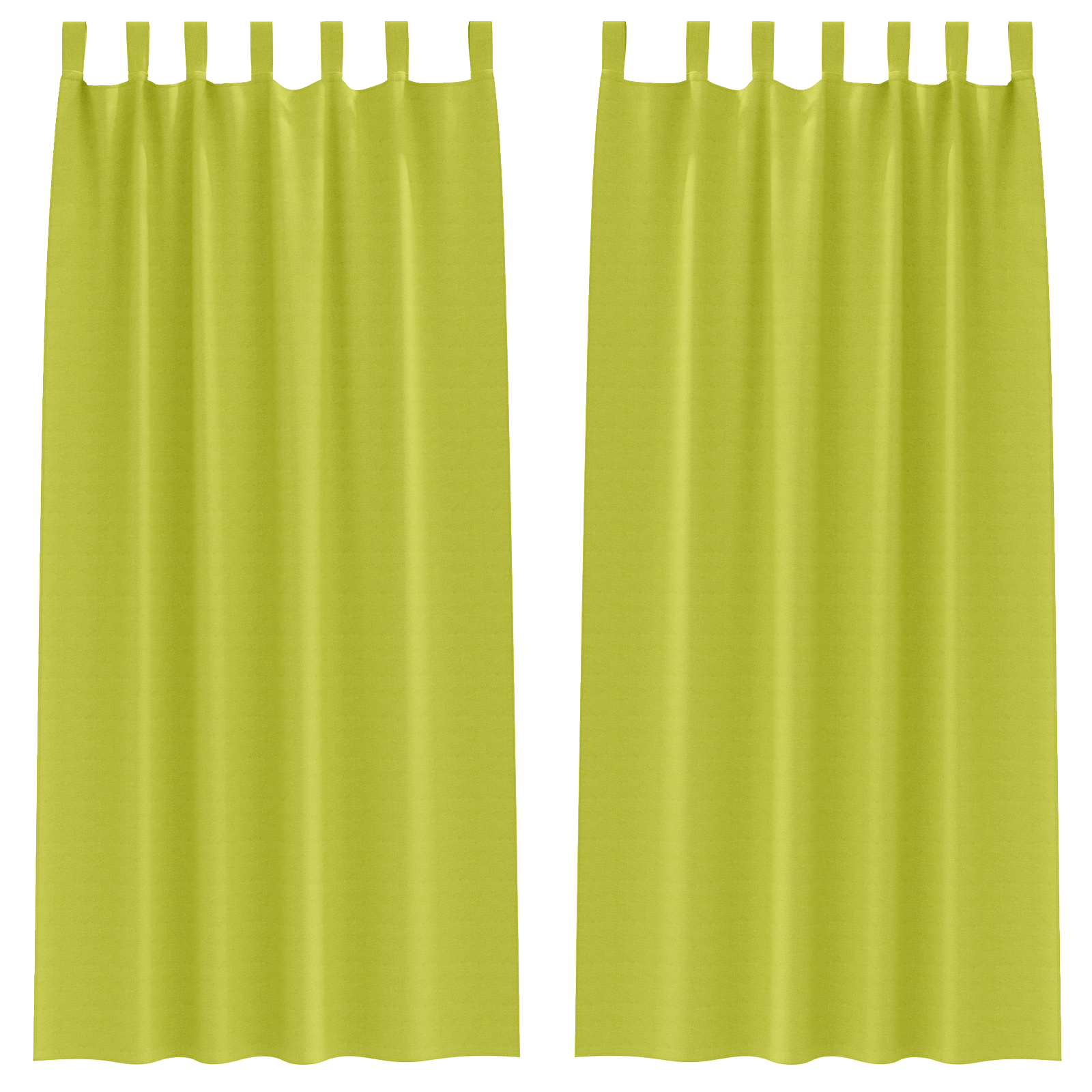 Gordijnen met gordijnen 2 pcs Appelgroen Polyester image 2
