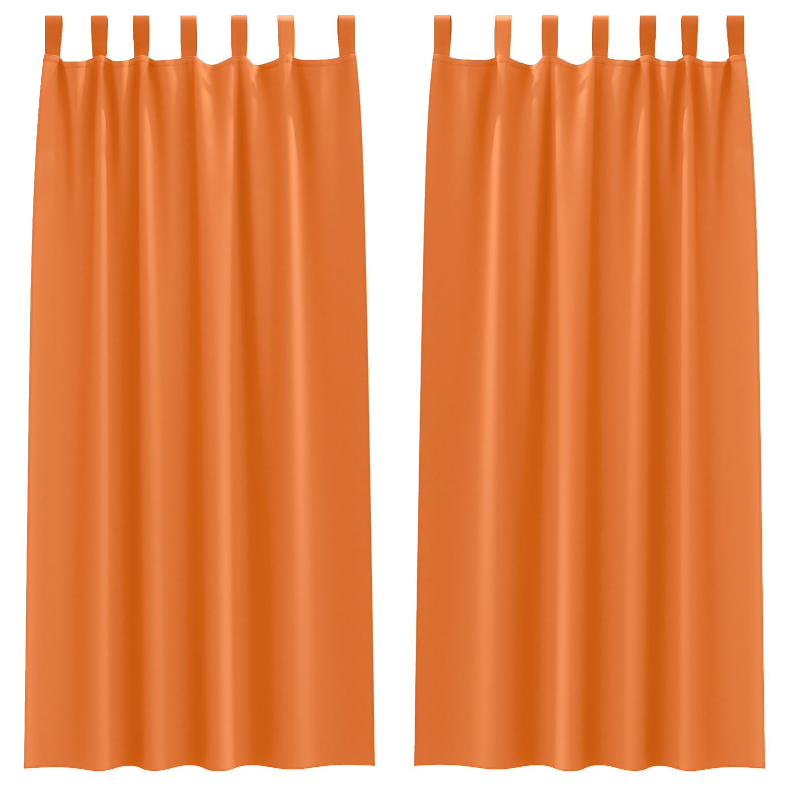 Zwart-out Gordijnen met Ringen 2 pcs Feloranje 245 x 140 cm