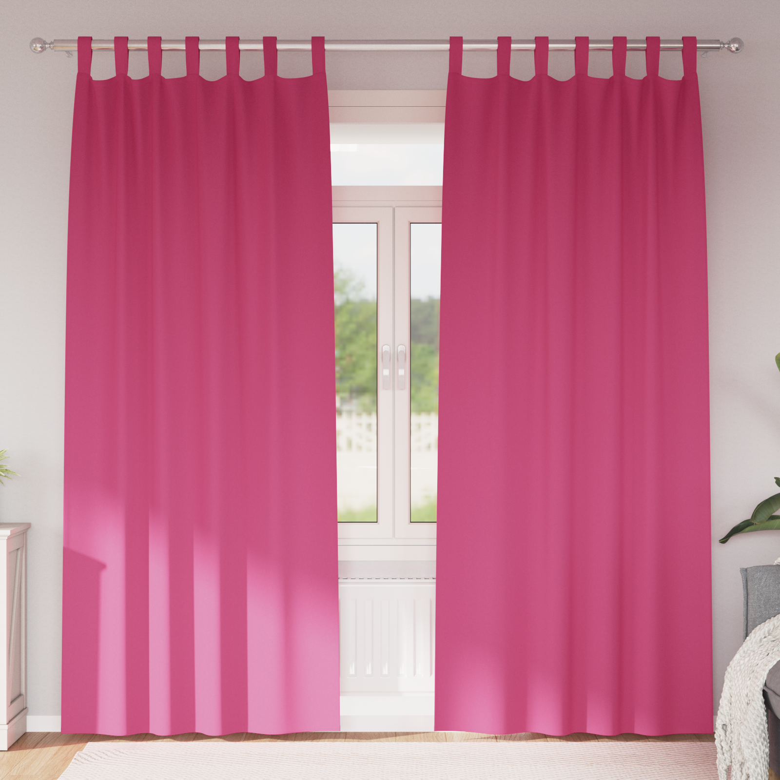 Verduisterende gordijnen 2 pcs Roze 225 x 140 cm Polyester