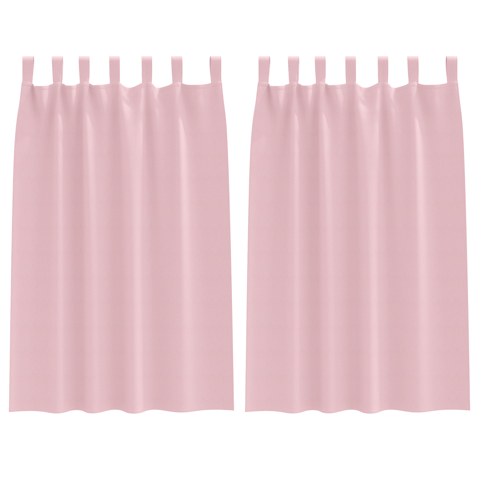 Zwart-out Gordijnen met Ringen 2 pcs Babyroze 175 x 140 cm