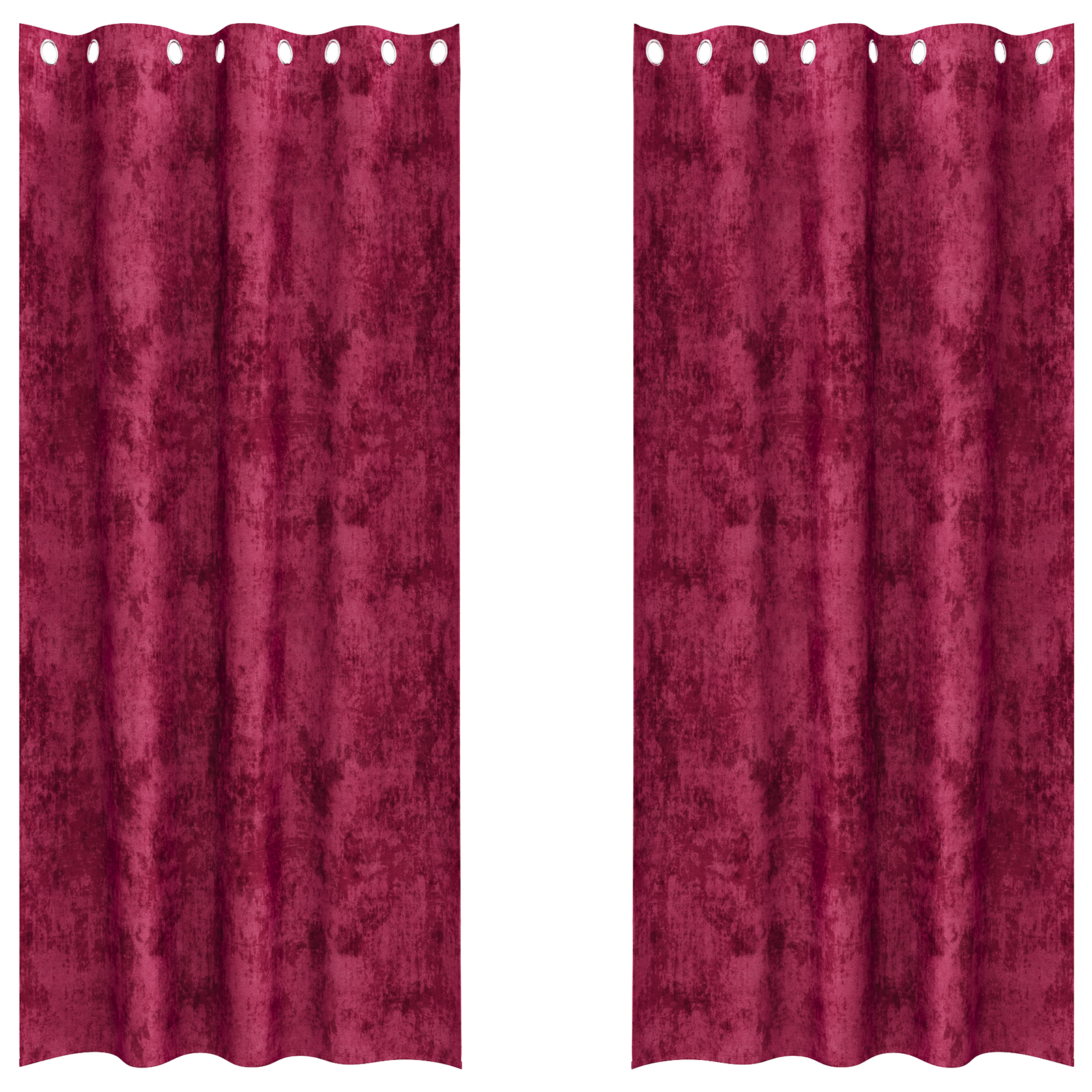 Velvet Curtains 2 pcs with Eyelets Wine Red 245x140 cm - Image 2