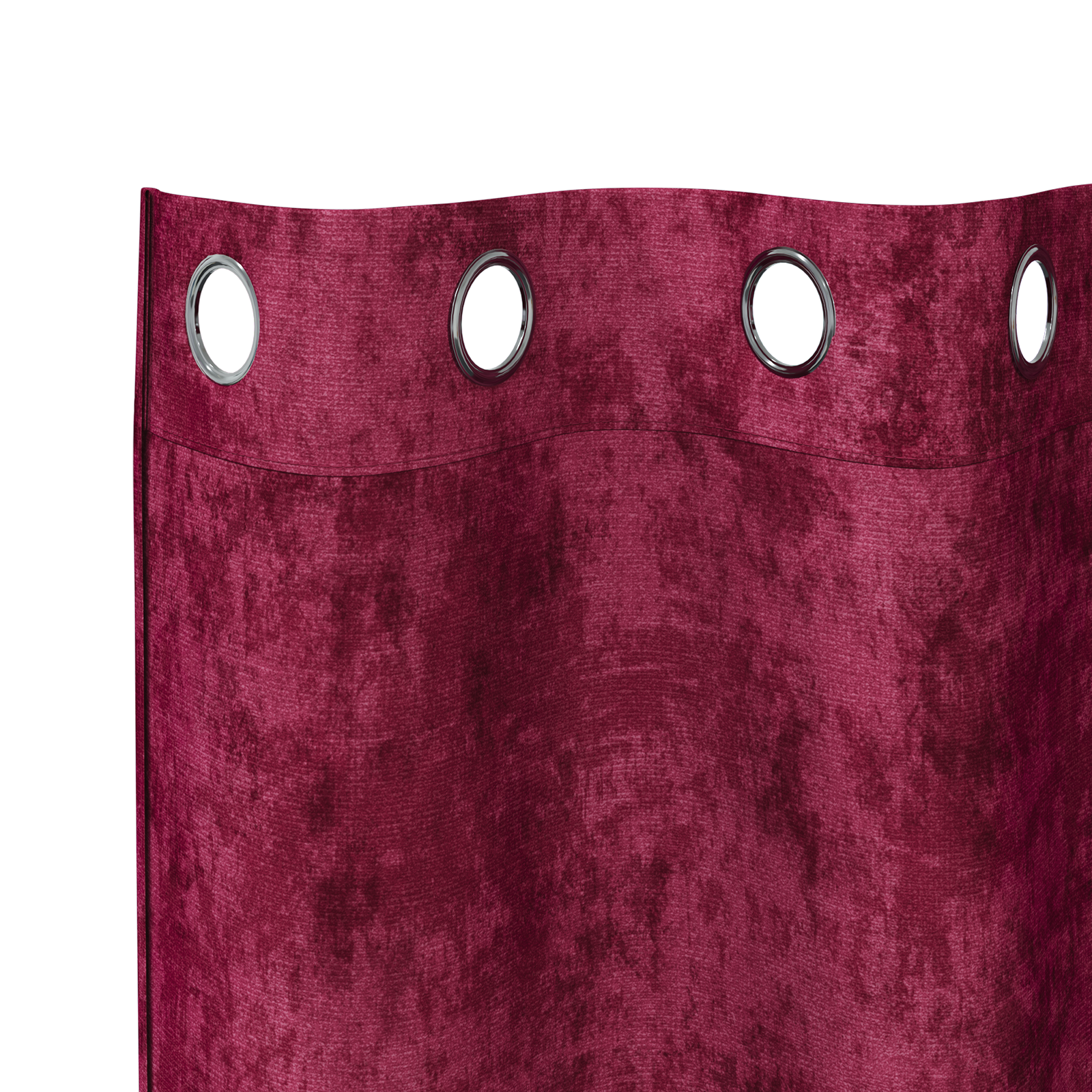 Velvet Curtains 2 pcs with Eyelets Wine Red 260x140 cm - Image 4