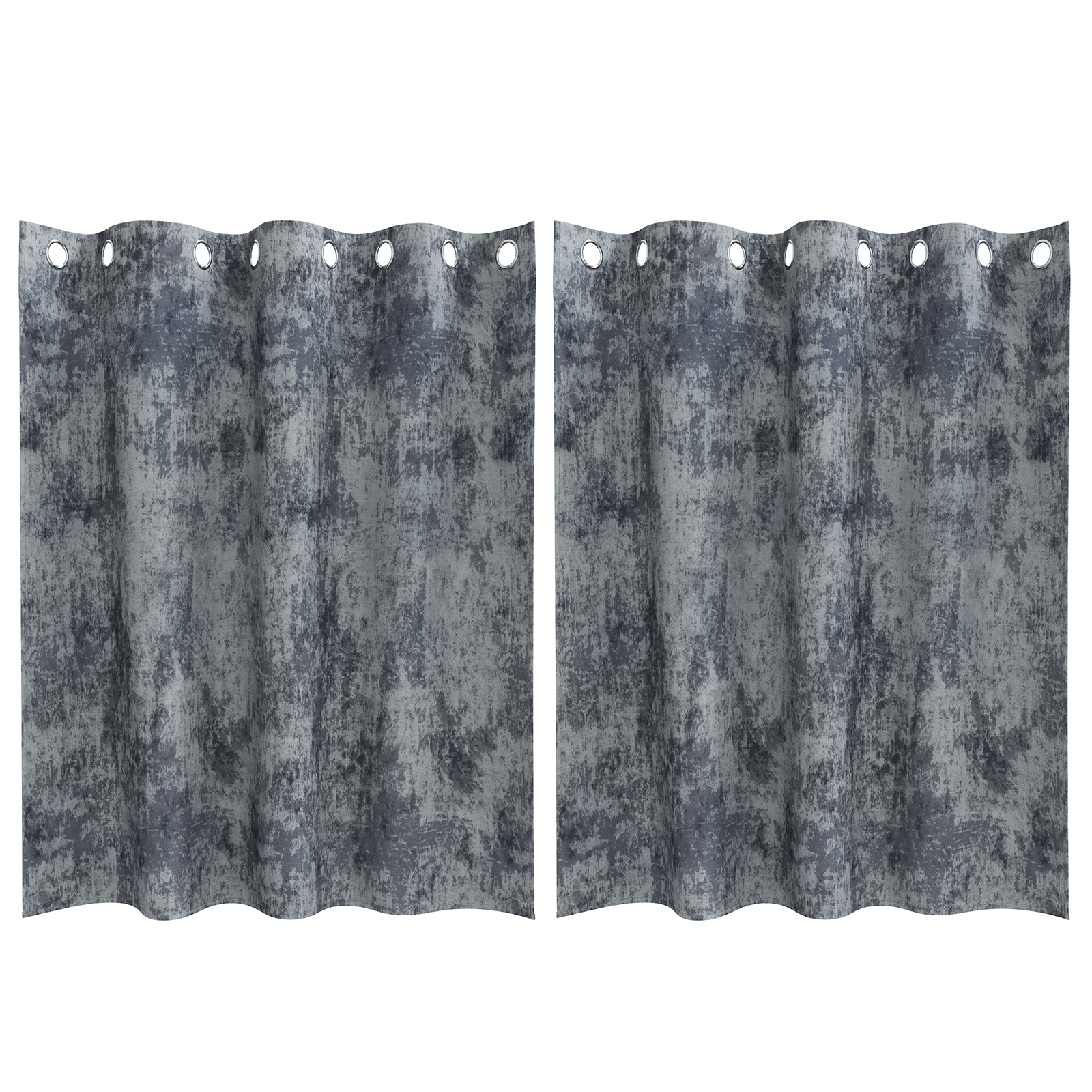 Silver Grey Curtains Silver grey Polyester 140 x 140 cm - Image 2