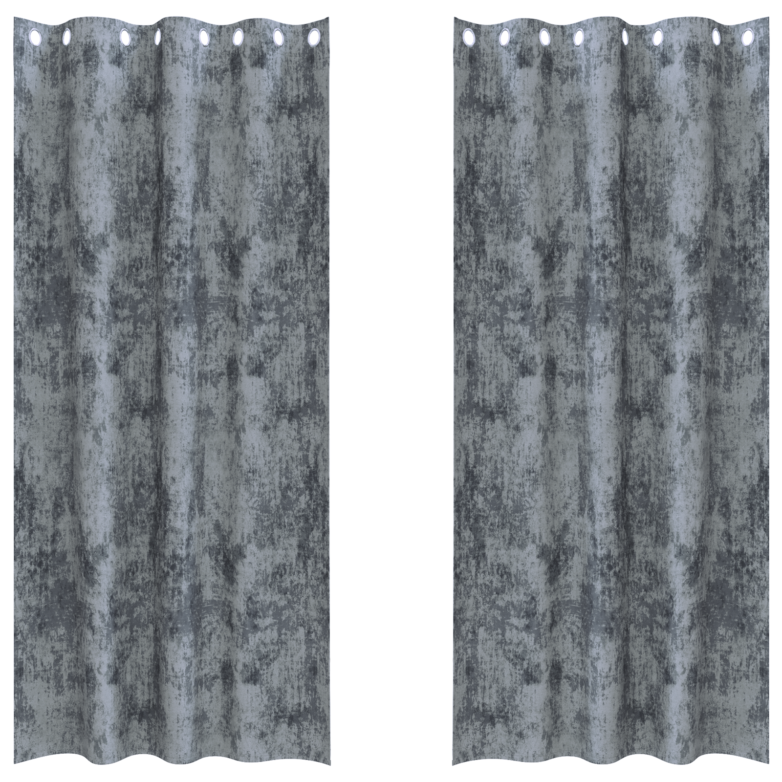 Velvet Curtains 2 Pcs with Eyelets Silver Grey 260x140 cm - Image 2