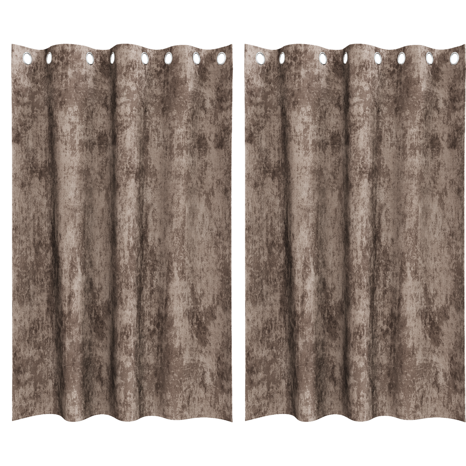 Grommet Curtains Cappuccino Polyester 140 x 175 cm - Image 2