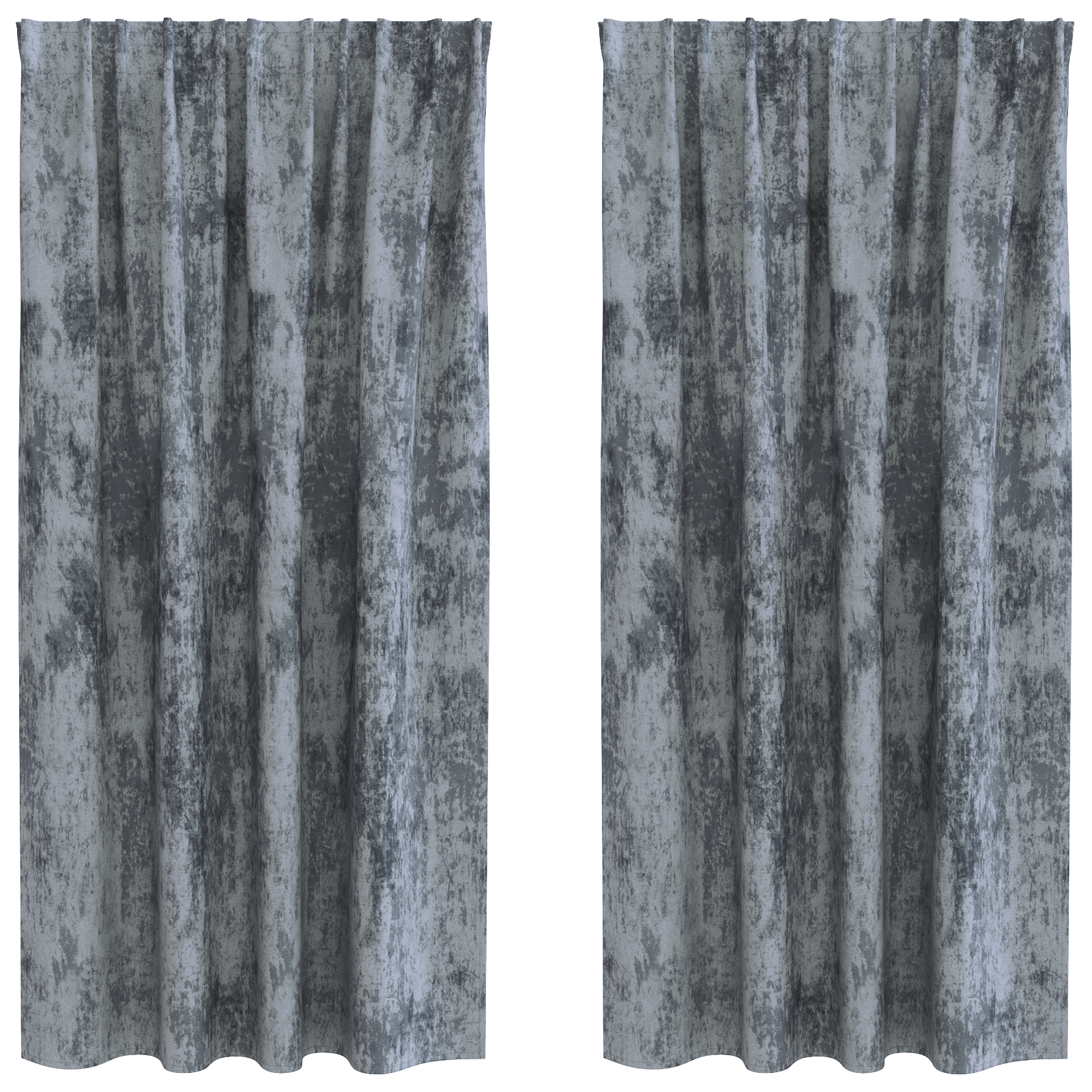 Velvet Curtains 2 pcs with Eyelets Silver Grey 175x140 cm - Image 2