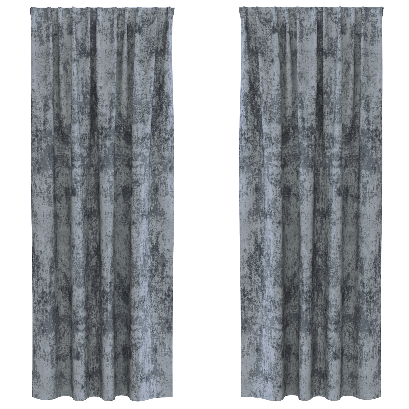 Velvet Curtains 2 pcs with Eyelets Silver Grey 225x140 cm - Image 2