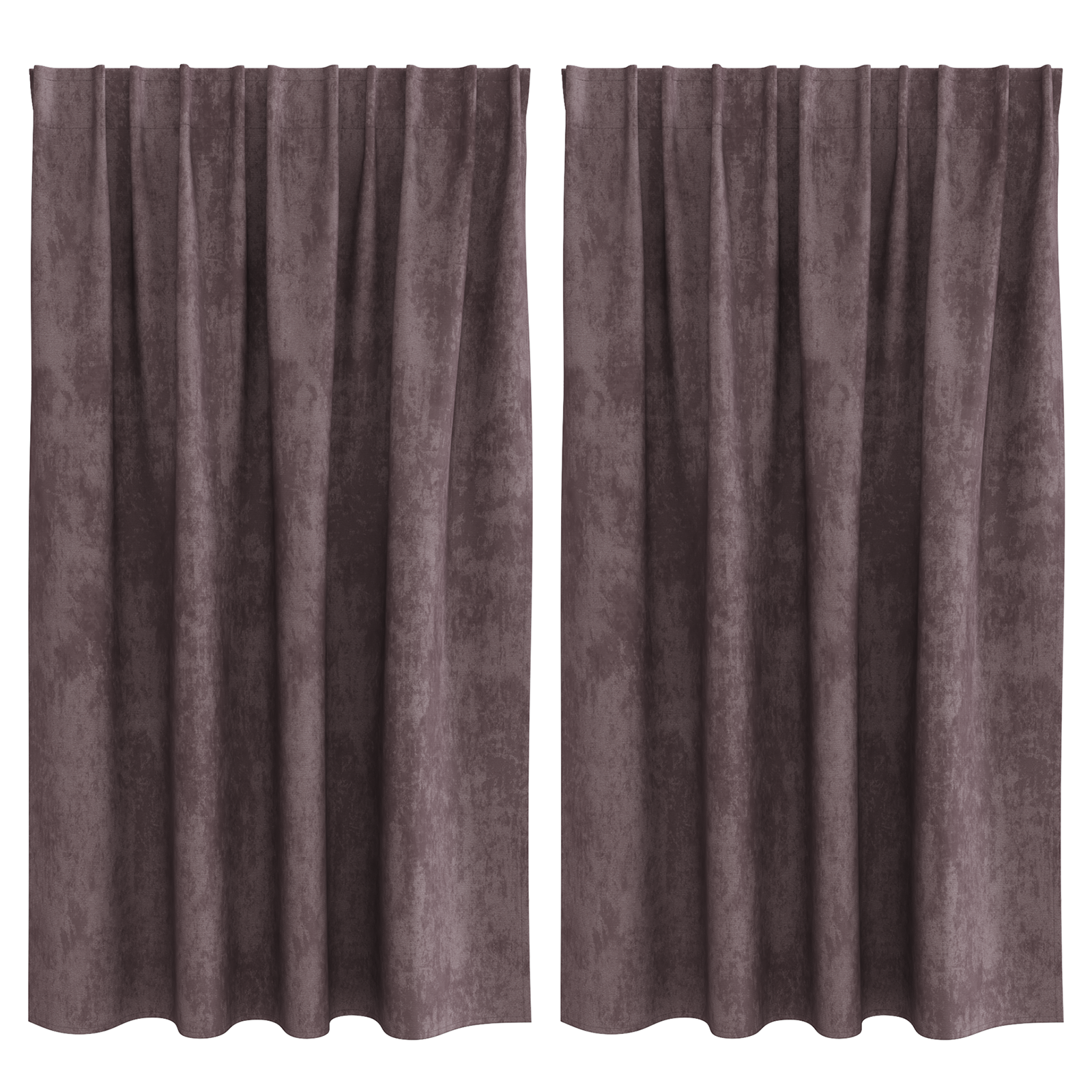Velvet Curtains 2 pcs with Eyelets Brown 140x140 cm - Image 2