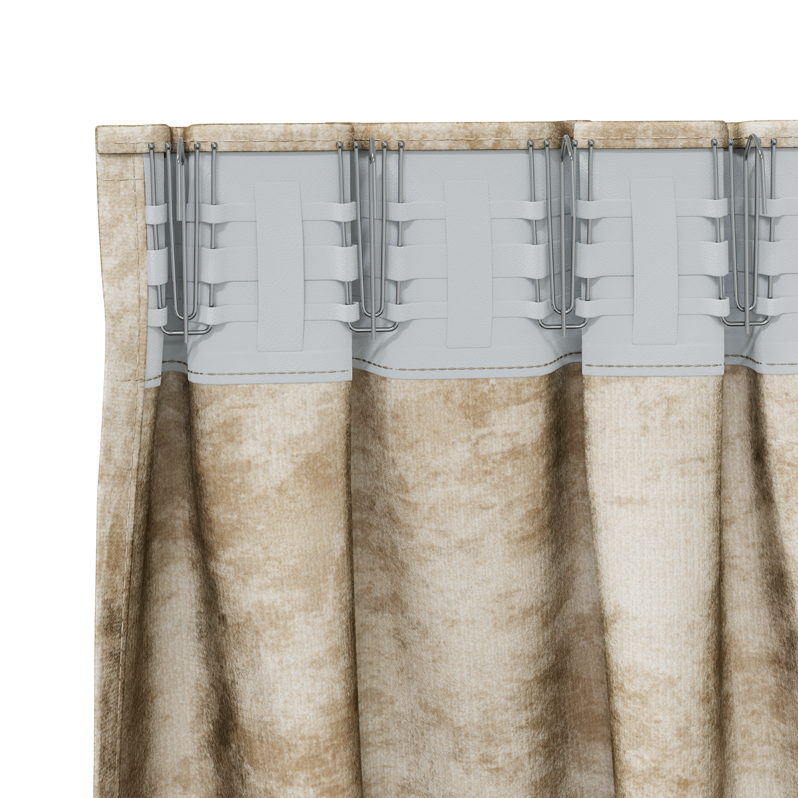Velvet Curtains 2 pcs with Eyelets Cream 175x140 cm - Image 4